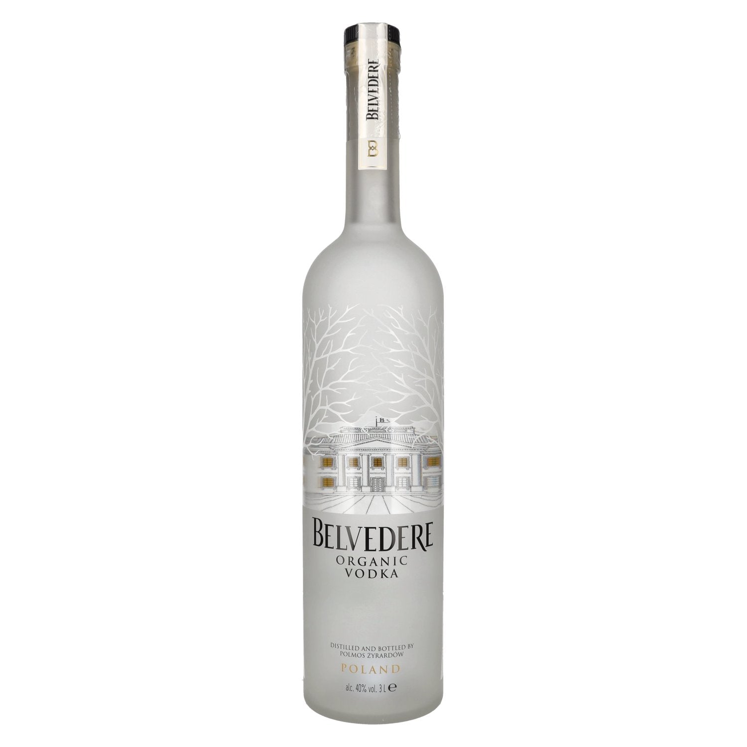 Belvedere Organic Vodka 40% Vol. 3l + LED Light Sticker