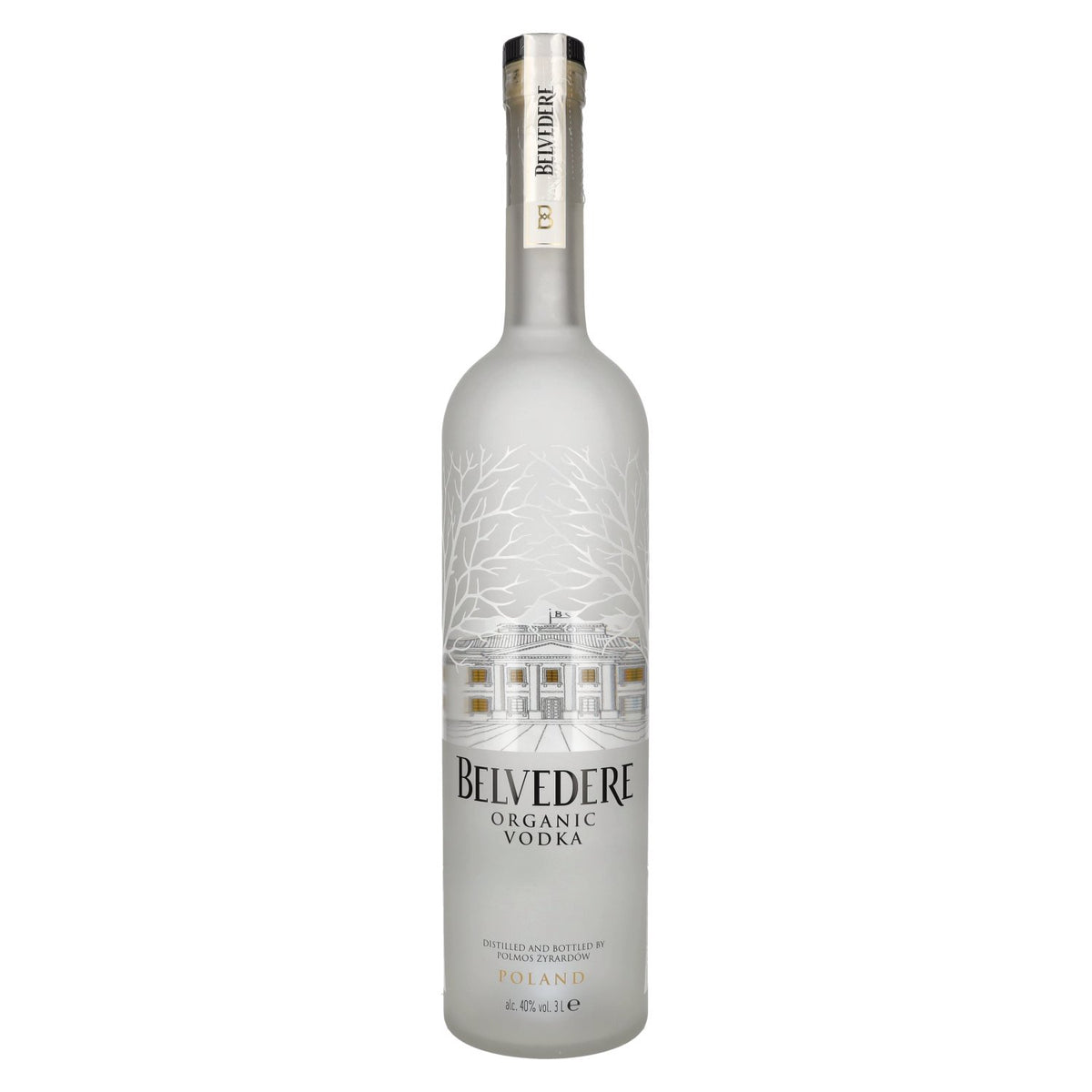 Belvedere Organic Vodka 40% ABV 3l + LED light sticker