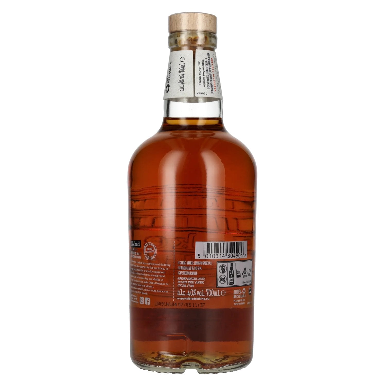 Naked Blended Malt Scotch Whisky 40% Vol. 0,7l