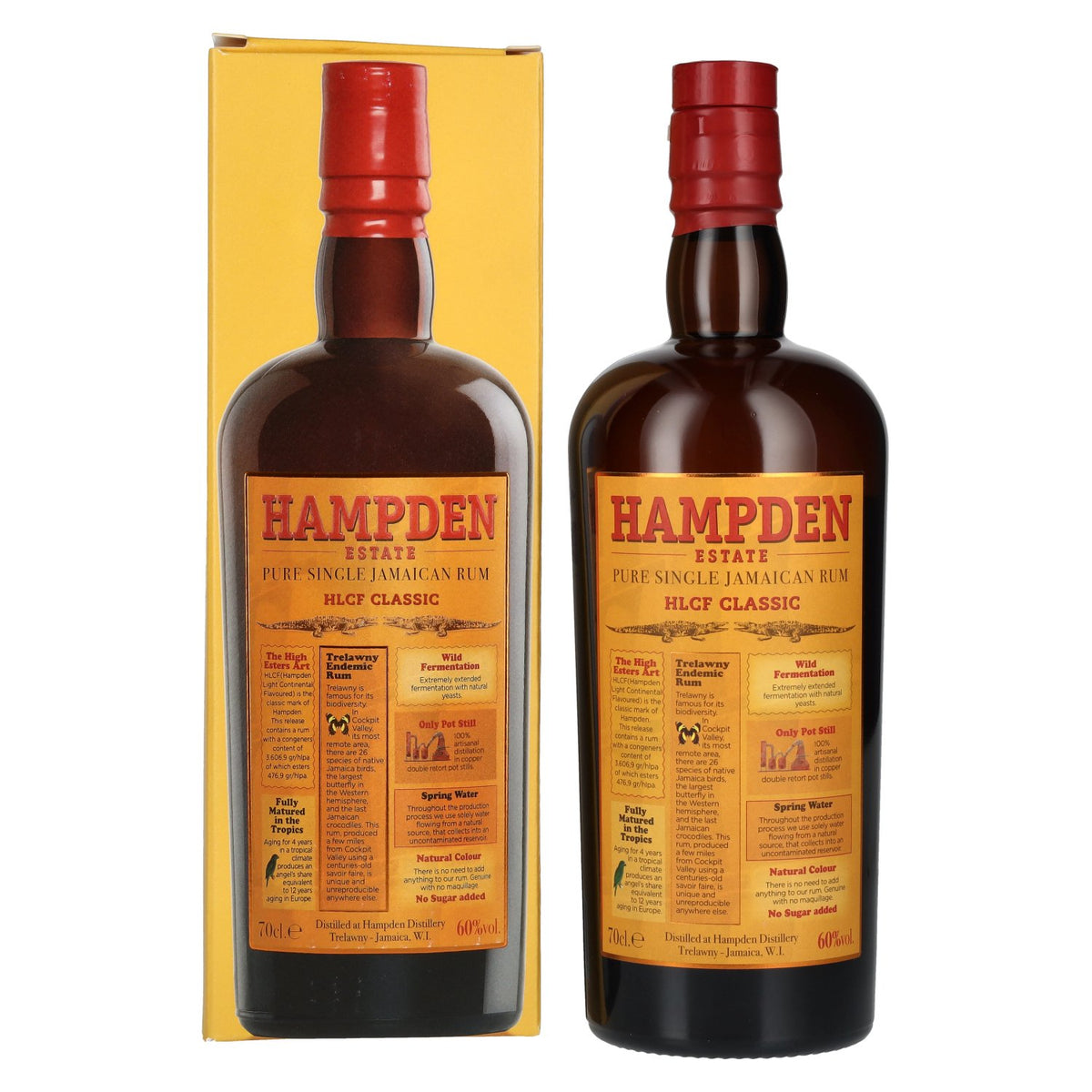 Hampden HLCF CLASSIC Estate Pure Single Jamaican Rum 60% vol. 0.7 l in a gift box