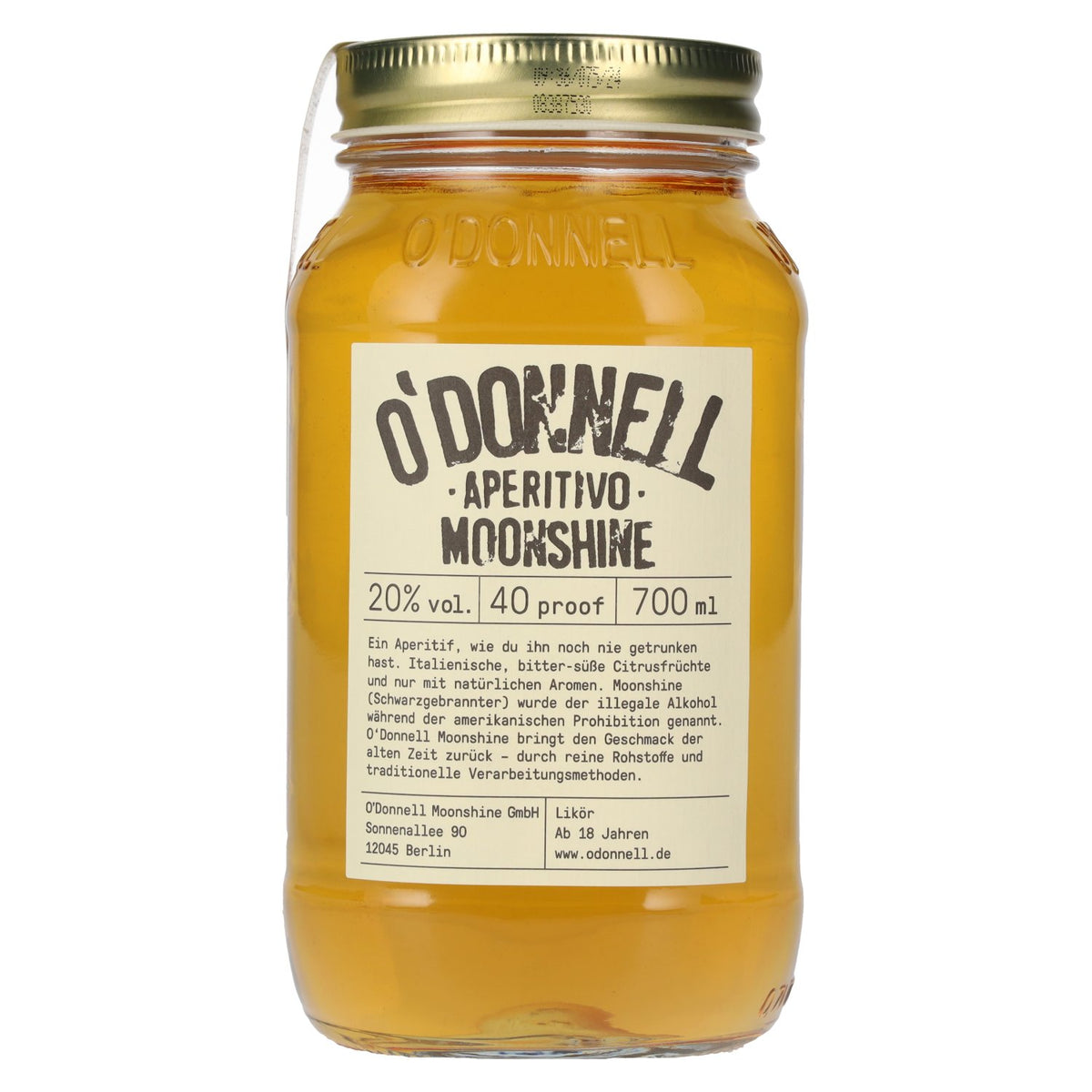 O'Donnell Moonshine APERITIVO Liqueur 20% Vol. 0.7l