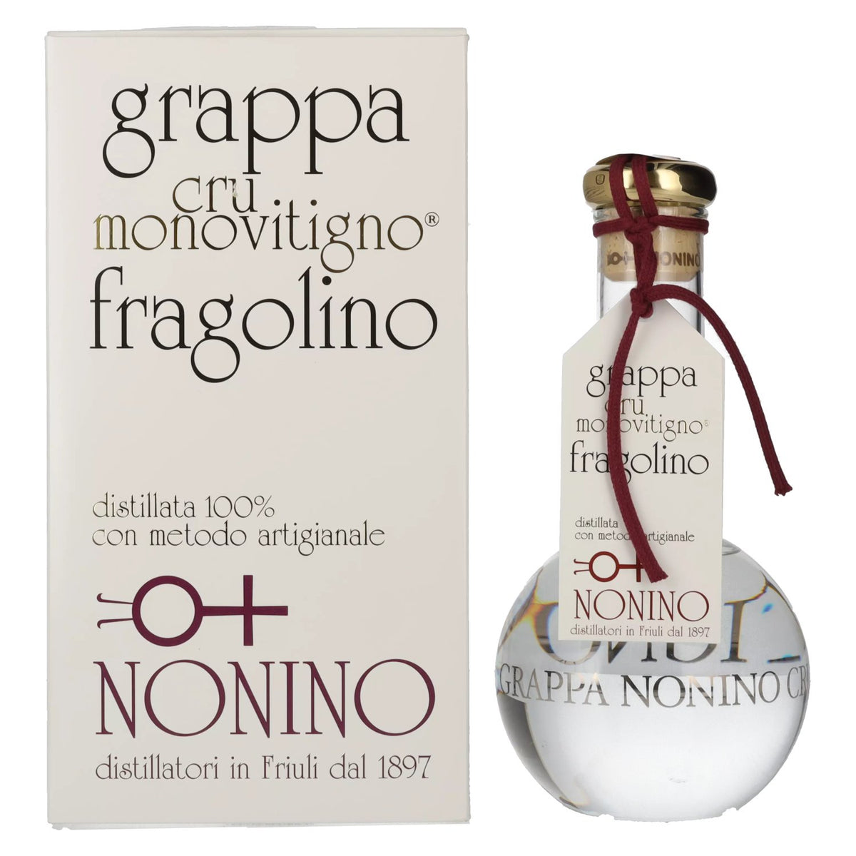 Nonino Grappa Cru Single-Varietal Fragolino 45% Vol. 0.5l in Gift Box