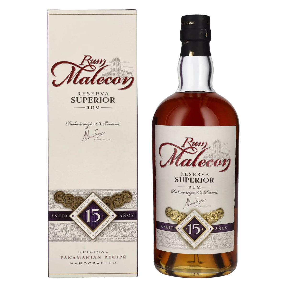Rum Malecon Añejo 15 Years Reserva Superior 40% Vol. 0.7l in gift box