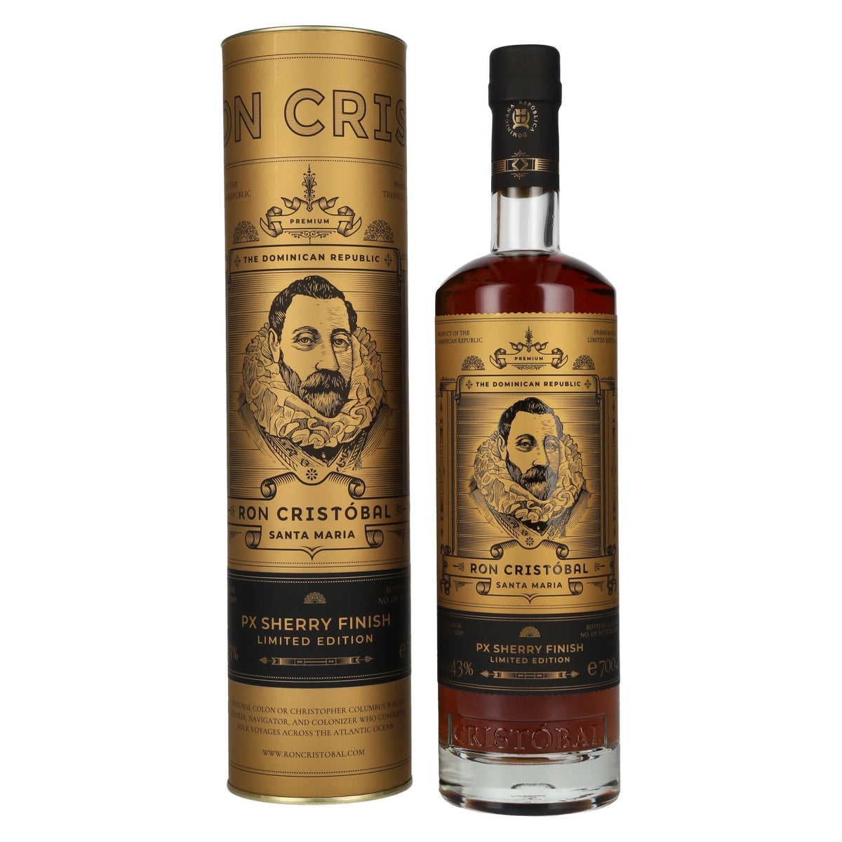 Ron Cristóbal Santa Maria PX Sherry Cask Finish 43% Vol. 0.7l in Gift Box