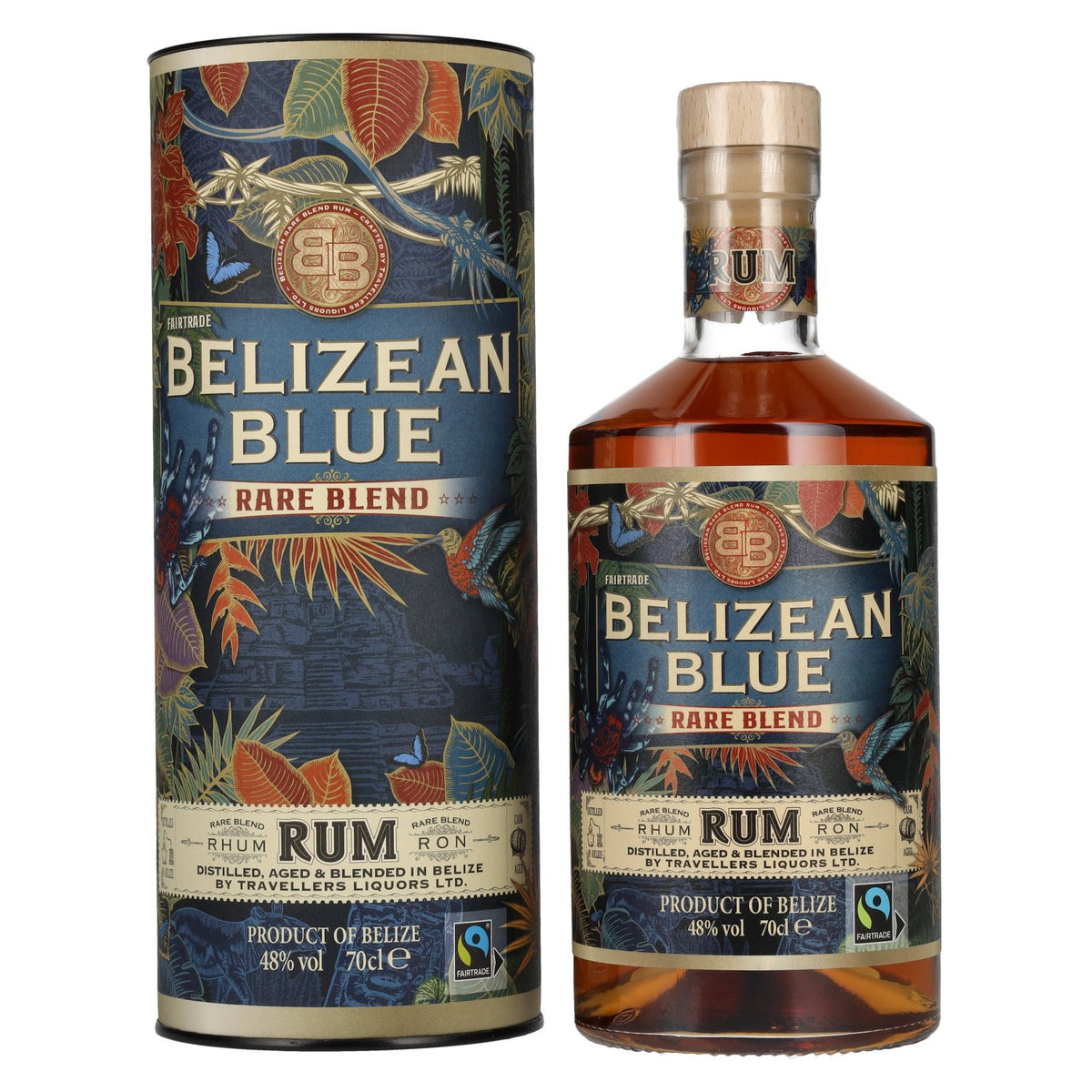 Belizean Blue RARE BLEND Rum 48% Vol. 0.7l in gift box