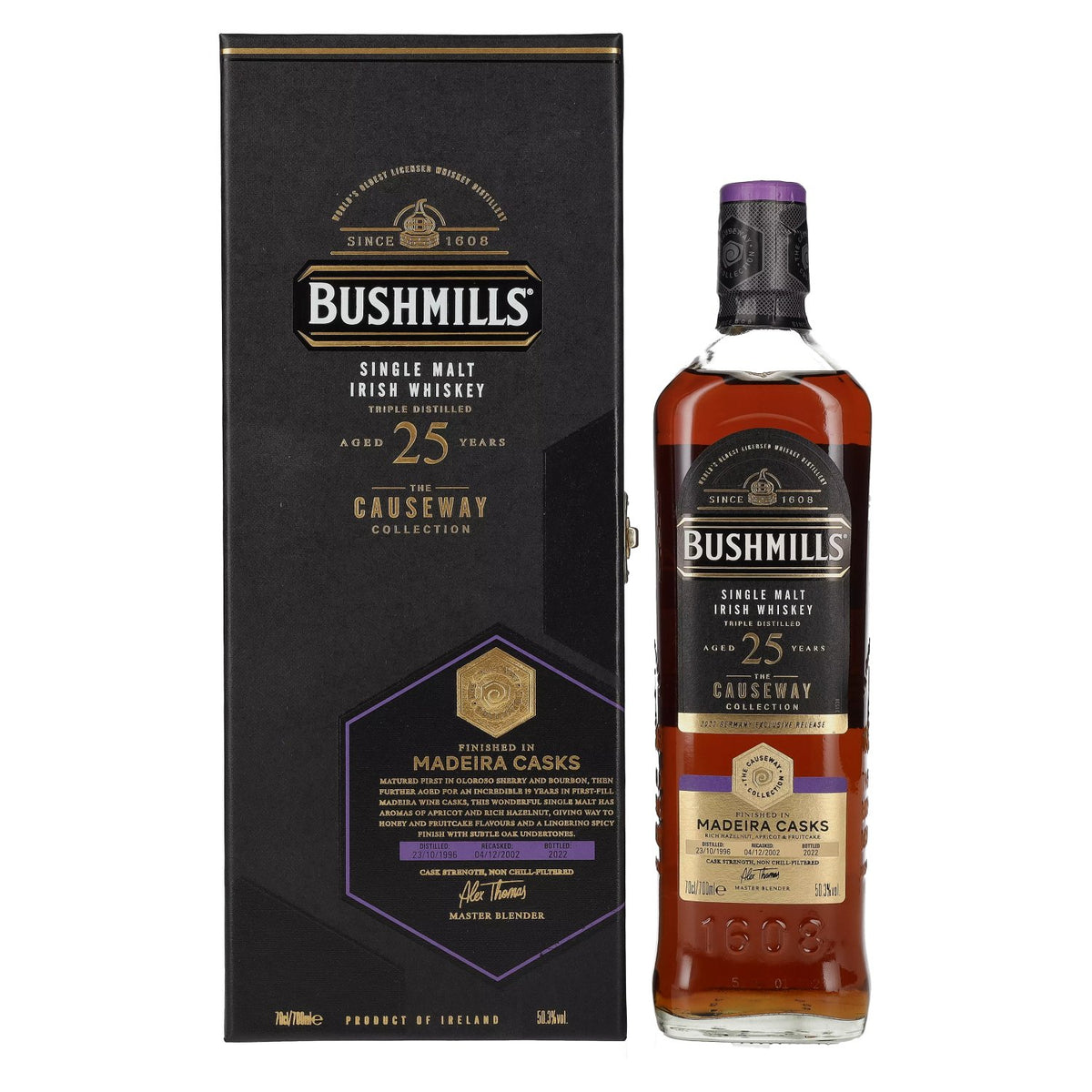 Bushmills THE CAUSEWAY COLLECTION Single Malt Madeira Casks 1996 50.3% vol. 0.7l in a gift box
