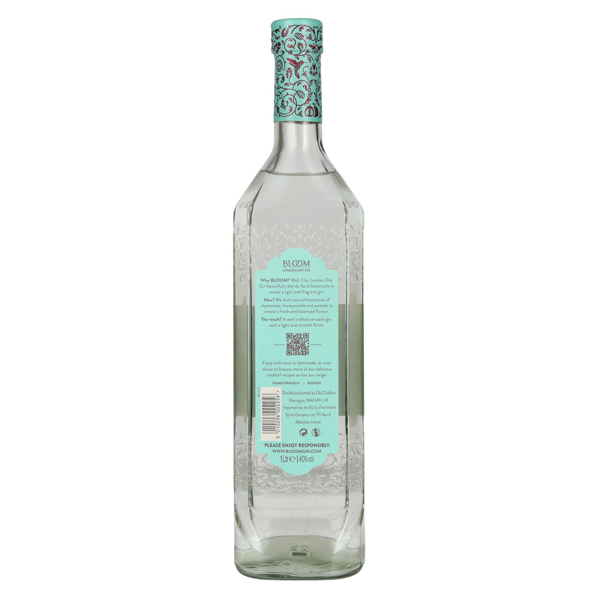 Bloom London Dry Gin 40% ABV 1l