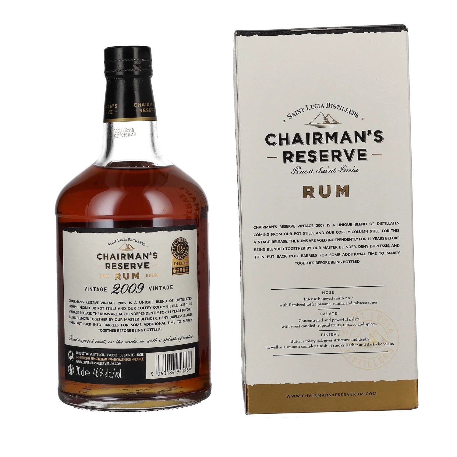 Chairman's Reserve Rum VINTAGE 2009 46% Vol. 0.7l in Gift Box