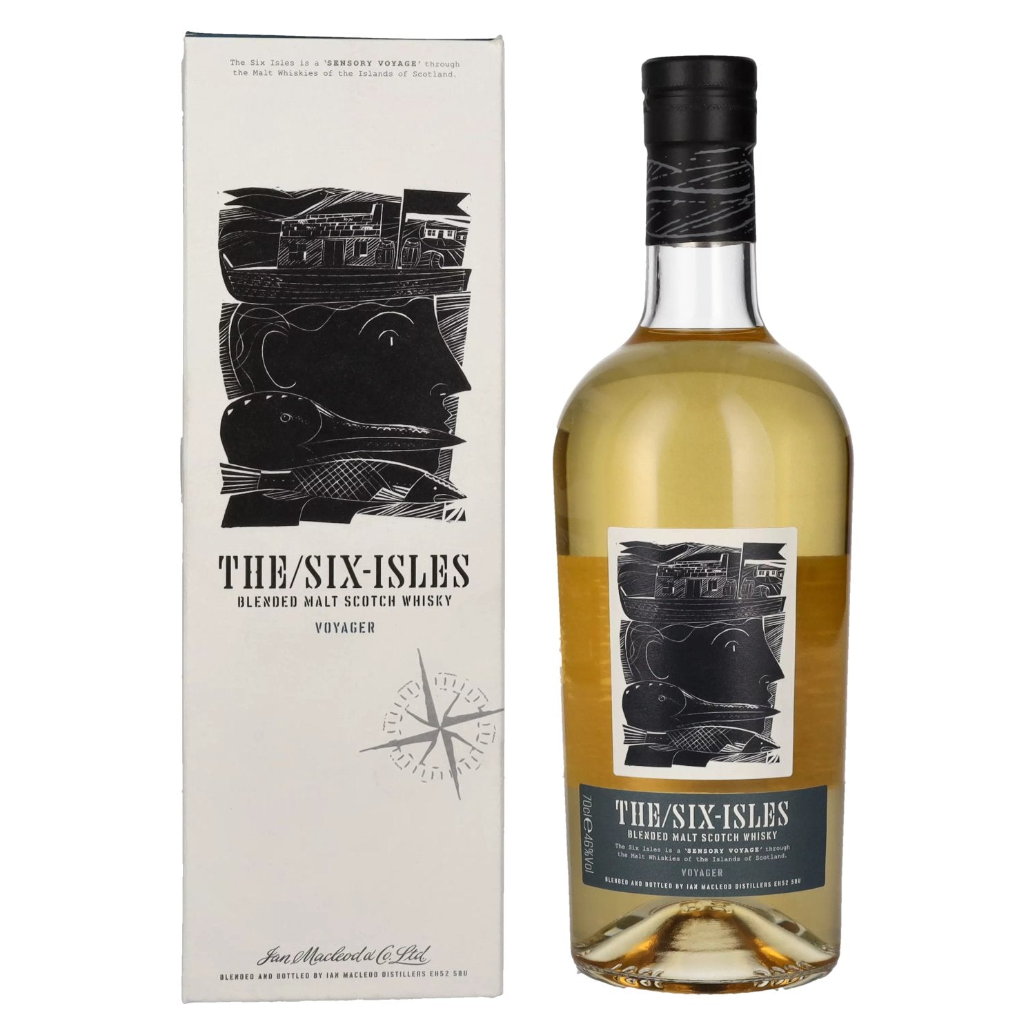 The Six Isles Blended Malt Scotch Whisky VOYAGER 46% Vol. 0.7l in gift box