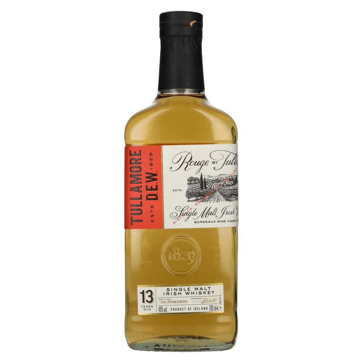 Tullamore D.E.W. ROUGE 13 Years Old Single Malt Irish Whiskey 40% Vol. 0.7l