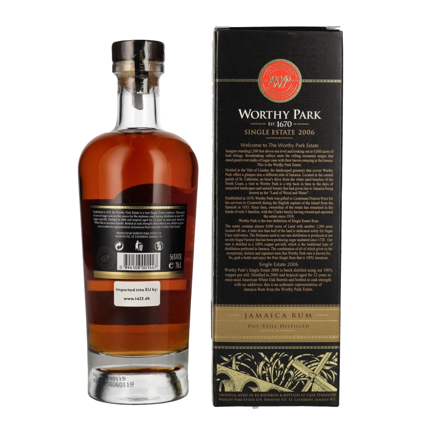 Worthy Park 12 Years Old Single Estate Jamaica Rum 2006 56% Vol. 0.7l in Gift Box