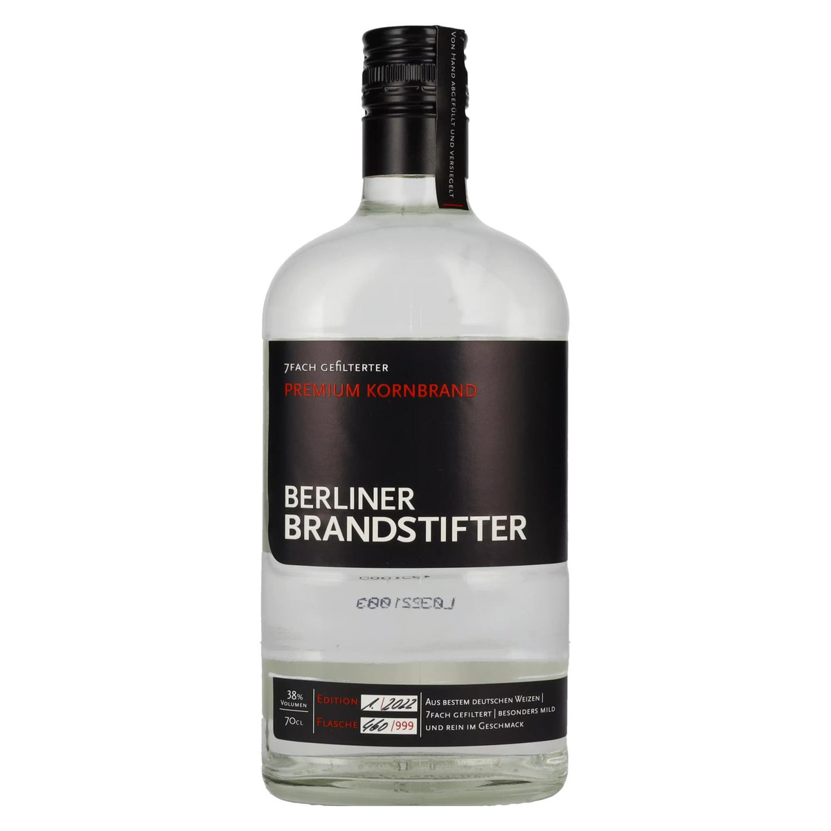 Berliner Brandstifter Premium Kornbrand 38% vol. 0.7 l