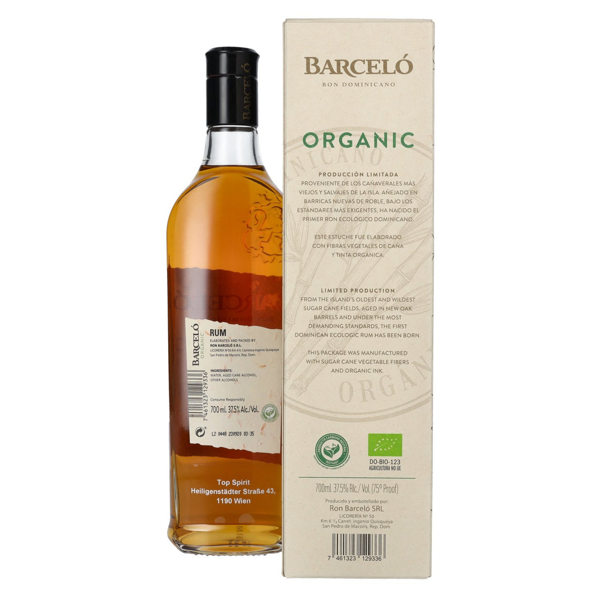 Barceló Organic Ron Dominicano Limited Production 37.5% vol. 0.7l in a gift box