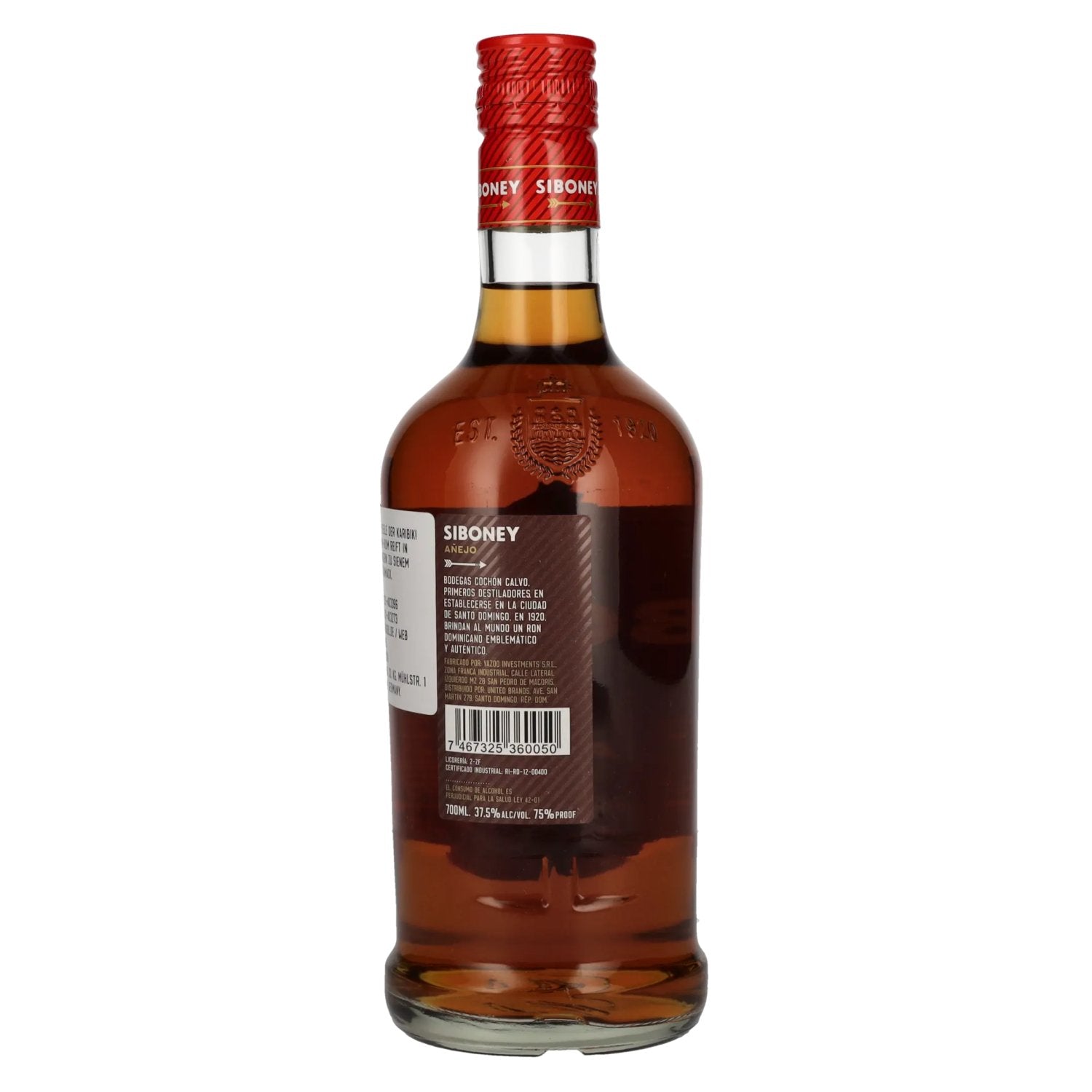 Ron Siboney AÑEJO Dominican Rum 37.5% Vol. 0.7l