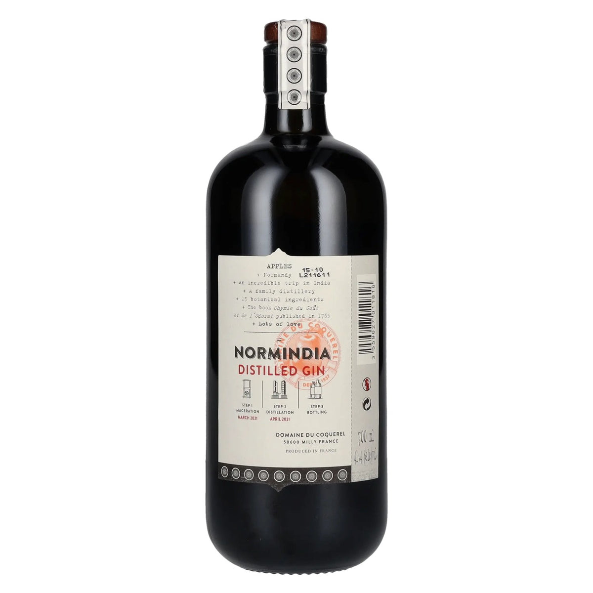 Normindia Gin, distilled, 41.4% vol., 0.7 l