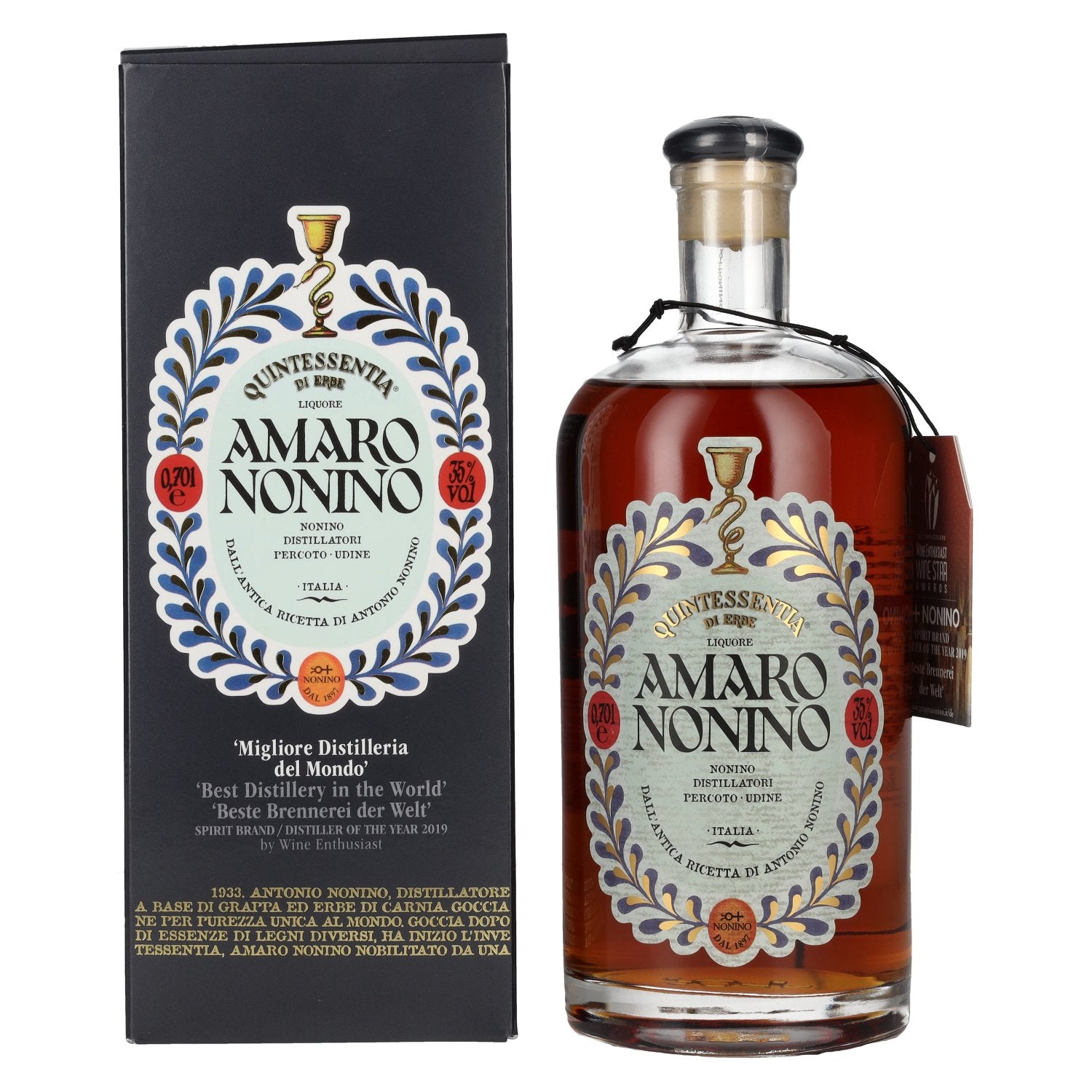 Amaro Nonino Quintessentia Di Erbe Liqueur 35% Vol. 0.7L in Gift Box