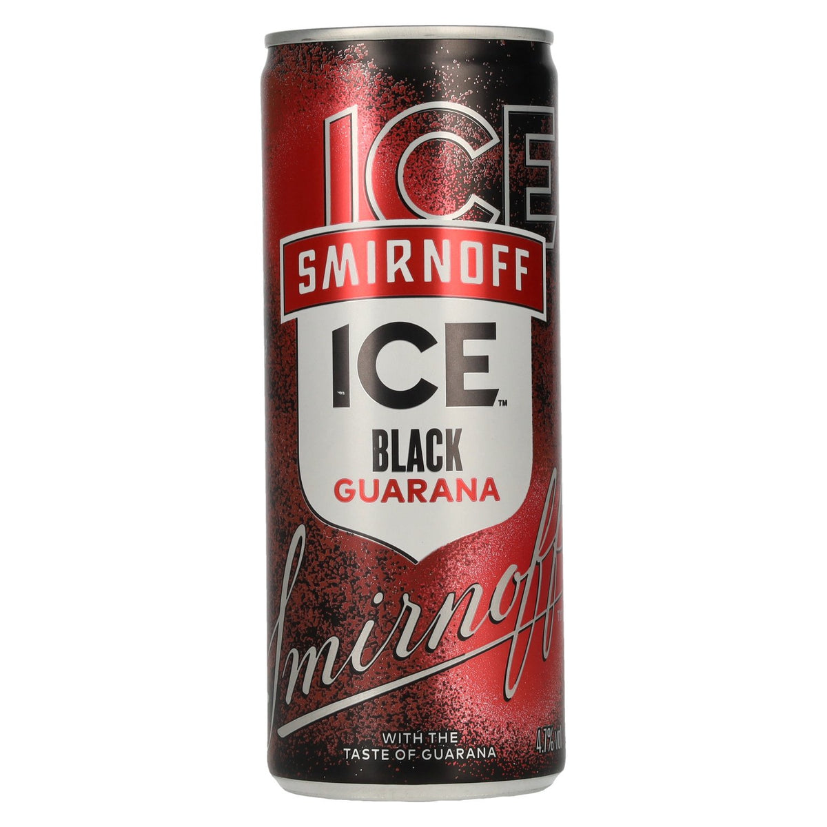 Smirnoff ICE Black Guarana 4.7% ABV, 12 x 0.25l tins, deposit
