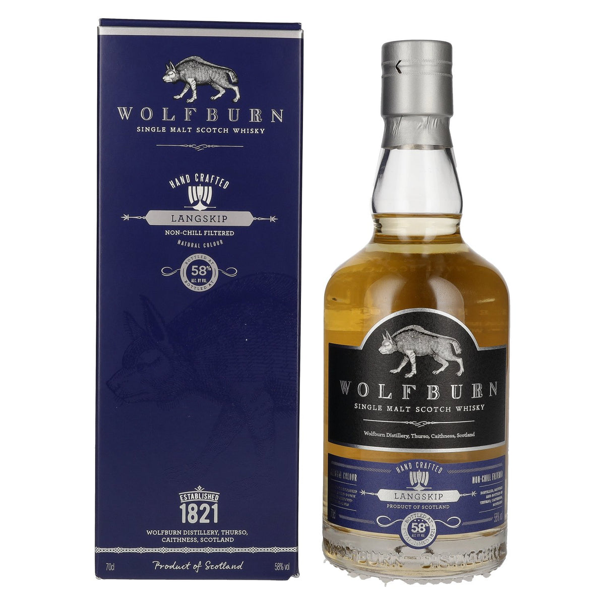 Wolfburn LANGSKIP Single Malt Scotch Whisky 58% Vol. 0,7l in Geschenkbox