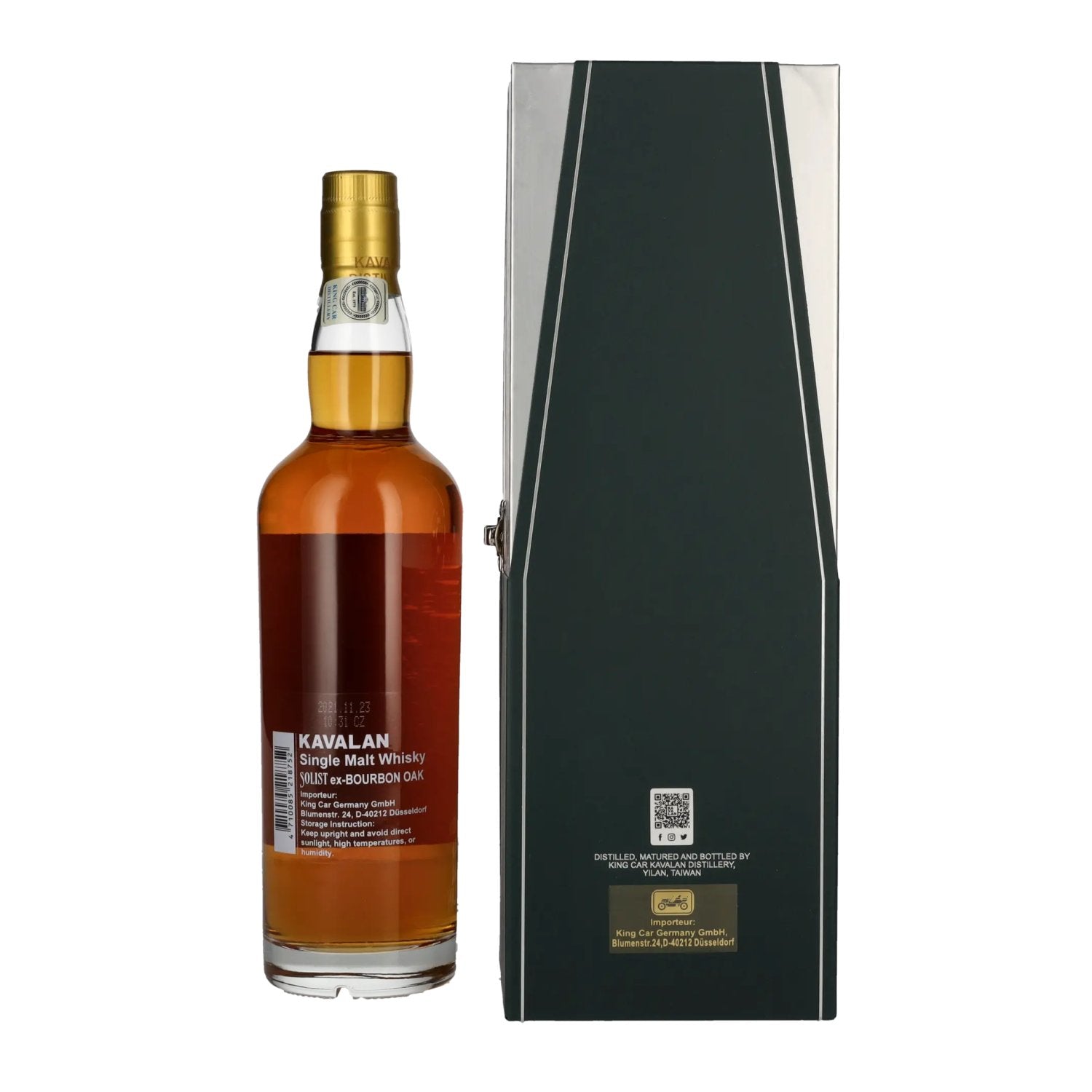 Kavalan EX-BOURBON OAK CASK Single Malt Whisky 46% Vol. 0.7L in Gift Box