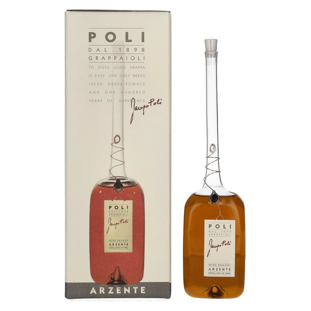 Poli Wine Brandy Arzente 40% Vol. 0.5l in Gift Box