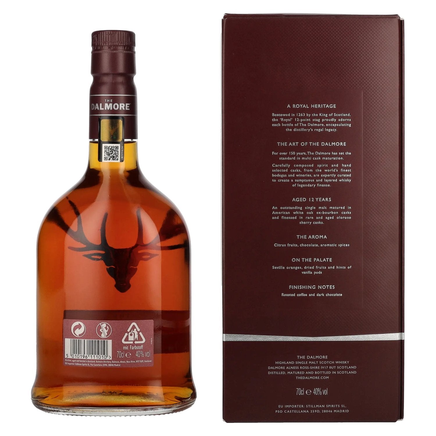 The Dalmore 12 Years Old Highland Single Malt Scotch Whisky 40% Vol. 0.7l in gift box