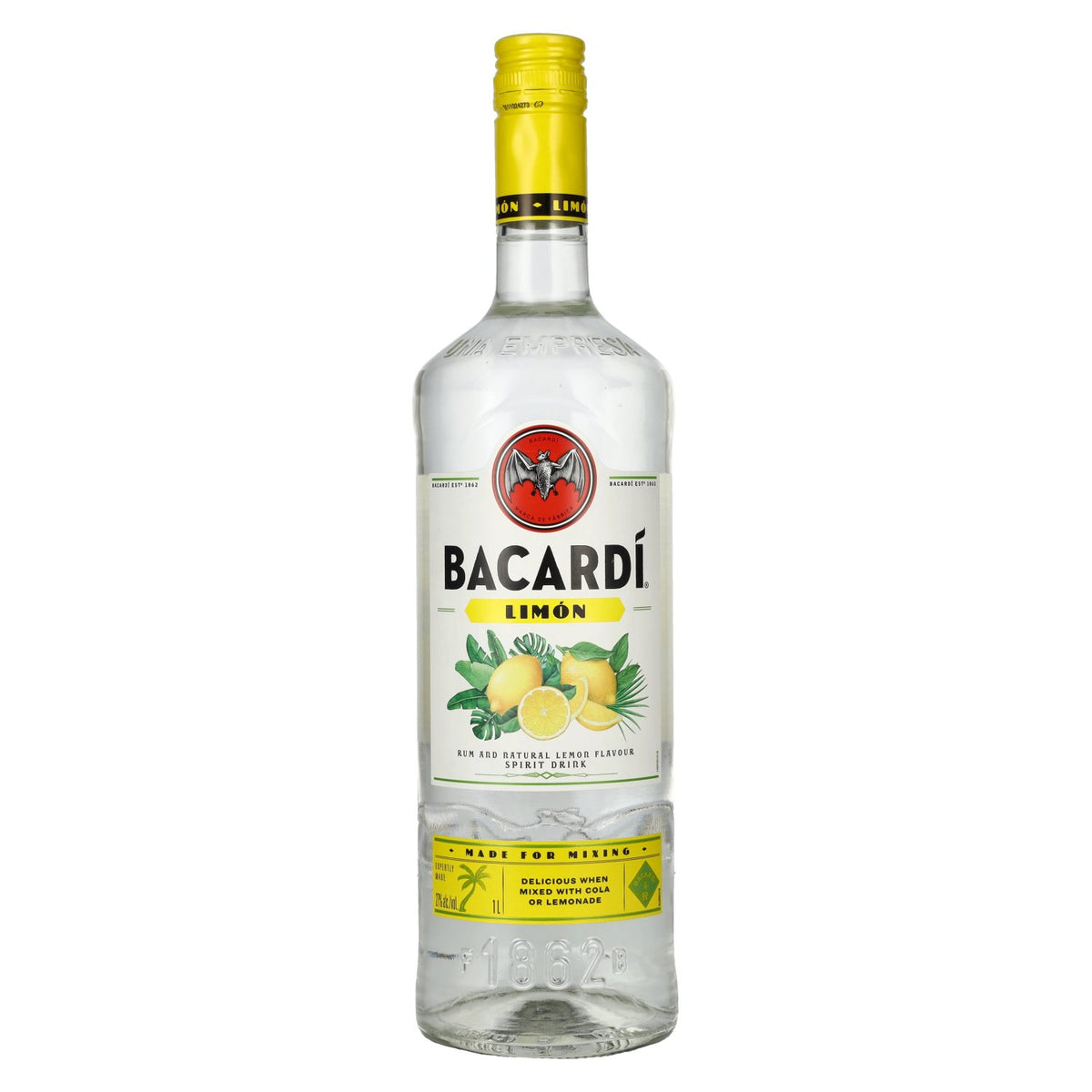 Bacardi LIMÓN Rum with natural flavours, 27% vol., 1 litre