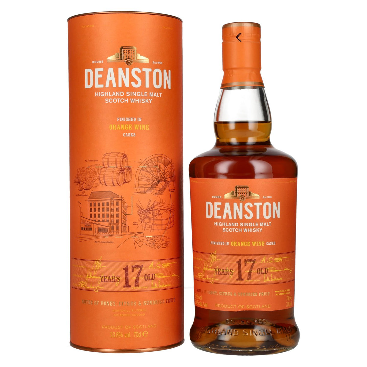 Deanston 17 Years Old Highland Single Malt Orange Wine Cask Finish 53.6% Vol. 0.7L in Gift Box