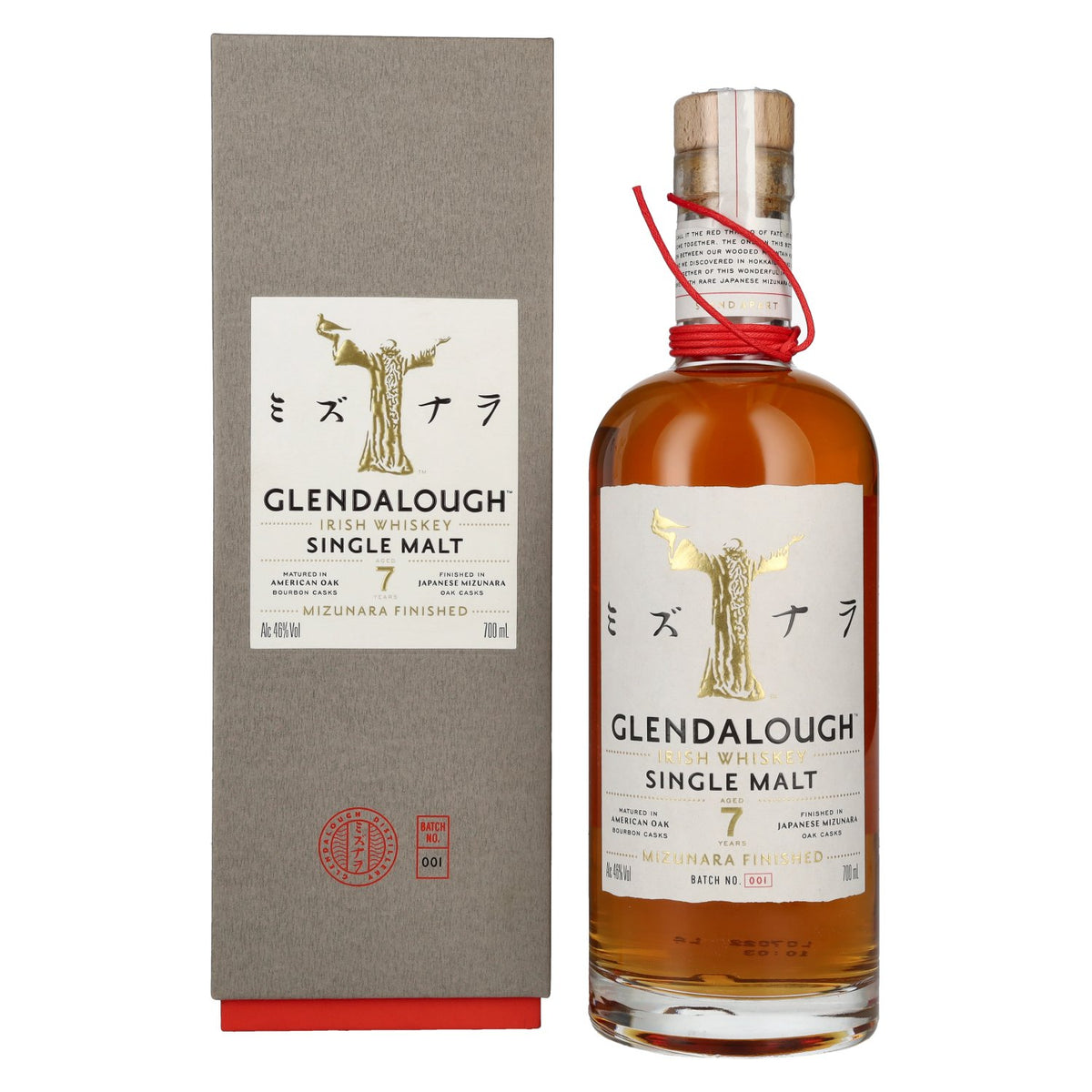 Glendalough 7 Years Old MIZUNARA FINISHED Batch No. 001 46% Vol. 0,7l in Geschenkbox