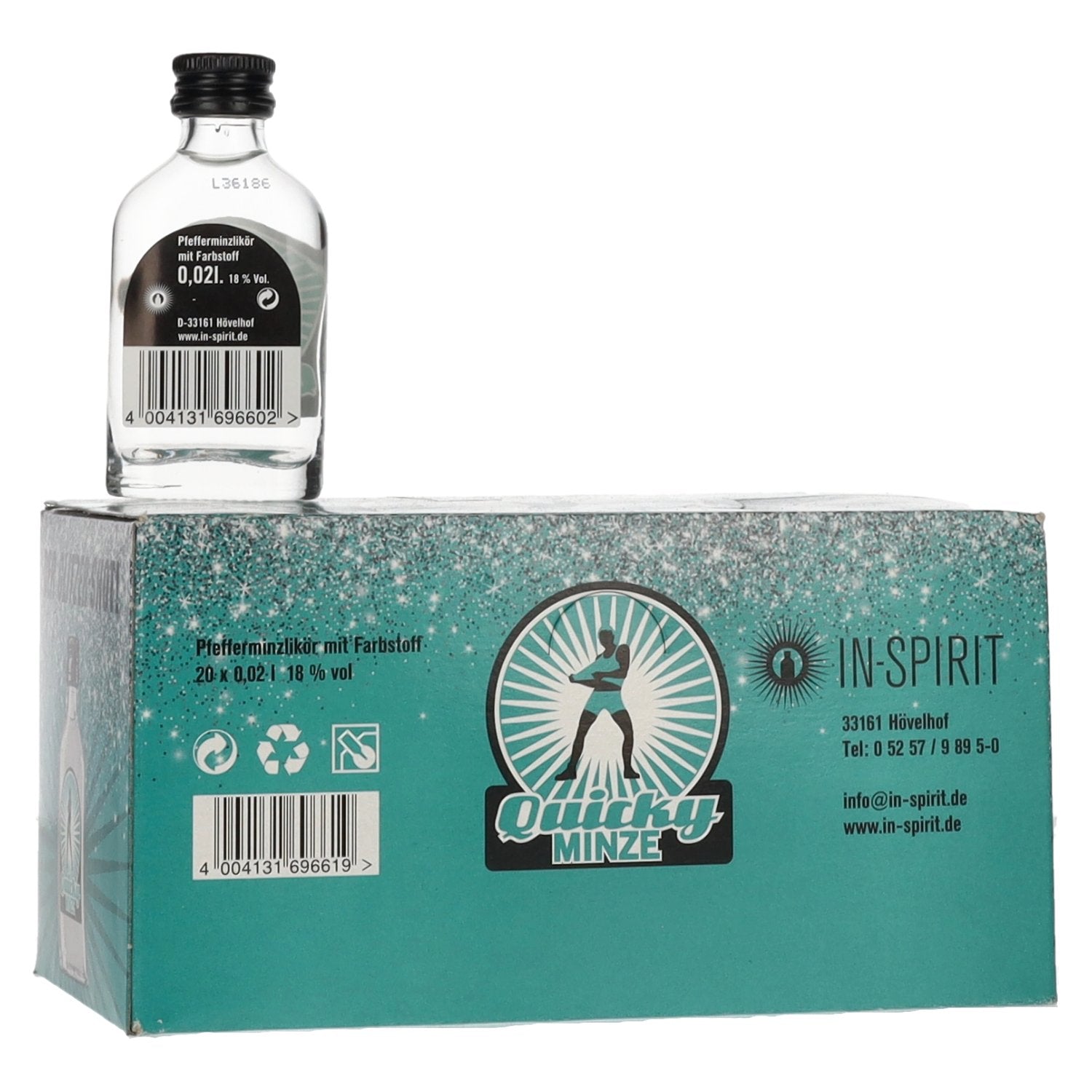 Quicky Mint Peppermint Liqueur 18% Vol. 20x0.02l