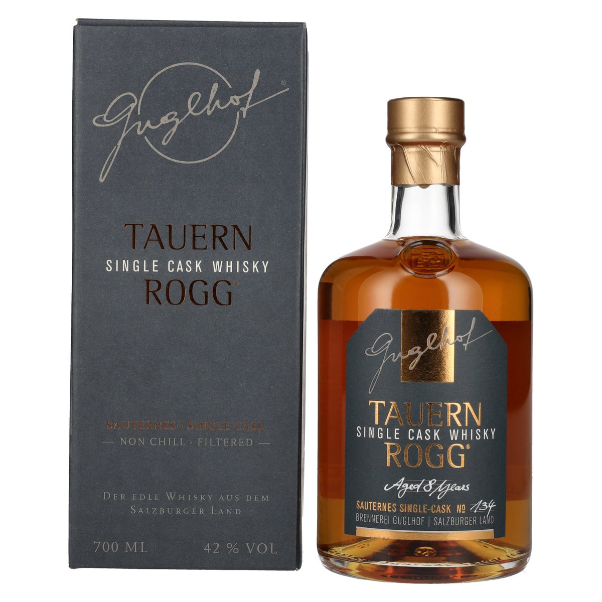 Guglhof TAUERN RYE 8 Years Old Sauternes Single Cask 42% Vol. 0.7l in Gift Box