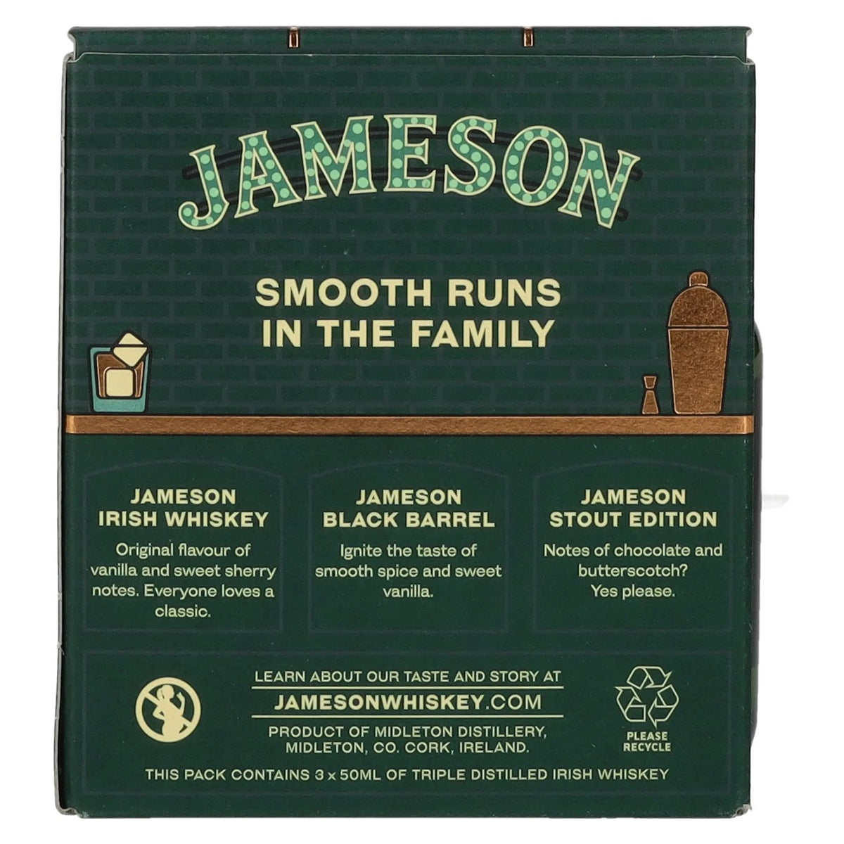 Jameson Irish Whiskey Tasting Set 40% ABV 3 x 0.05 l
