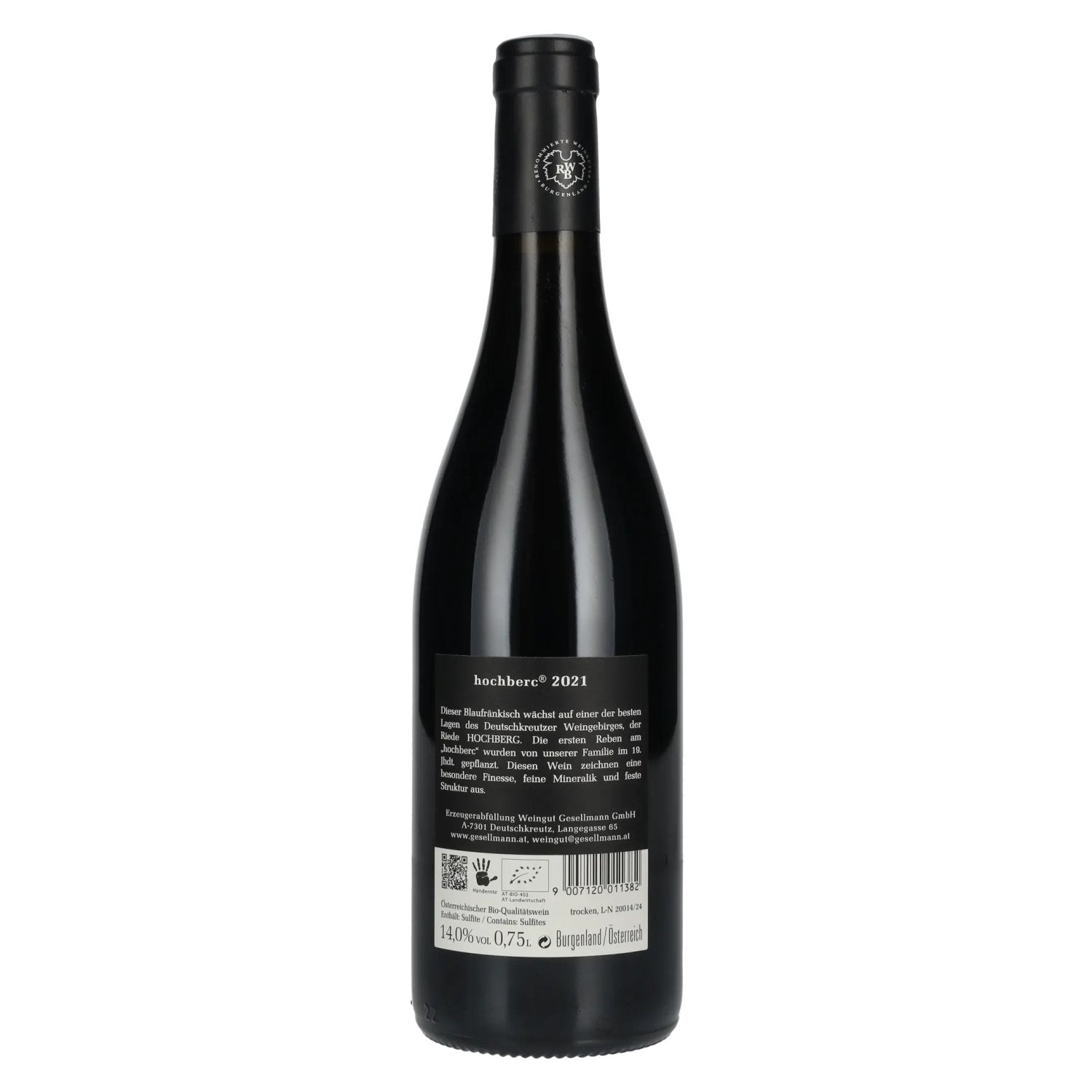 Gesellmann Hochberc Blaufränkisch 2021 14% Vol. 0,75l