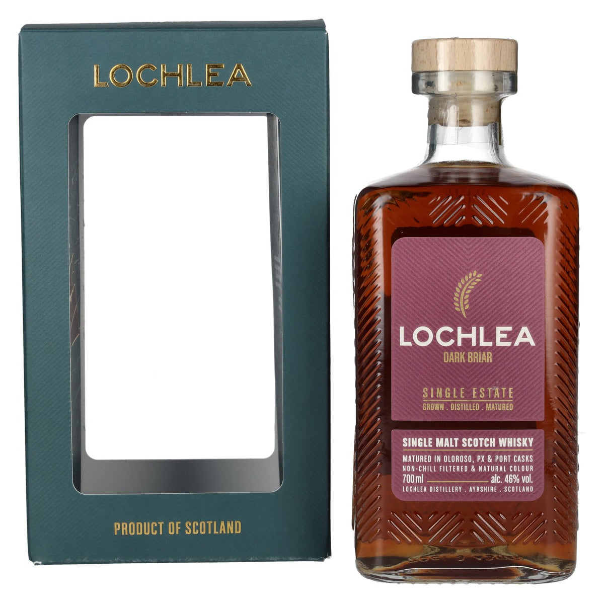 Lochlea DARK BRIAR Single Estate Single Malt Scotch Whisky 46% Vol. 0.7l in Gift Box