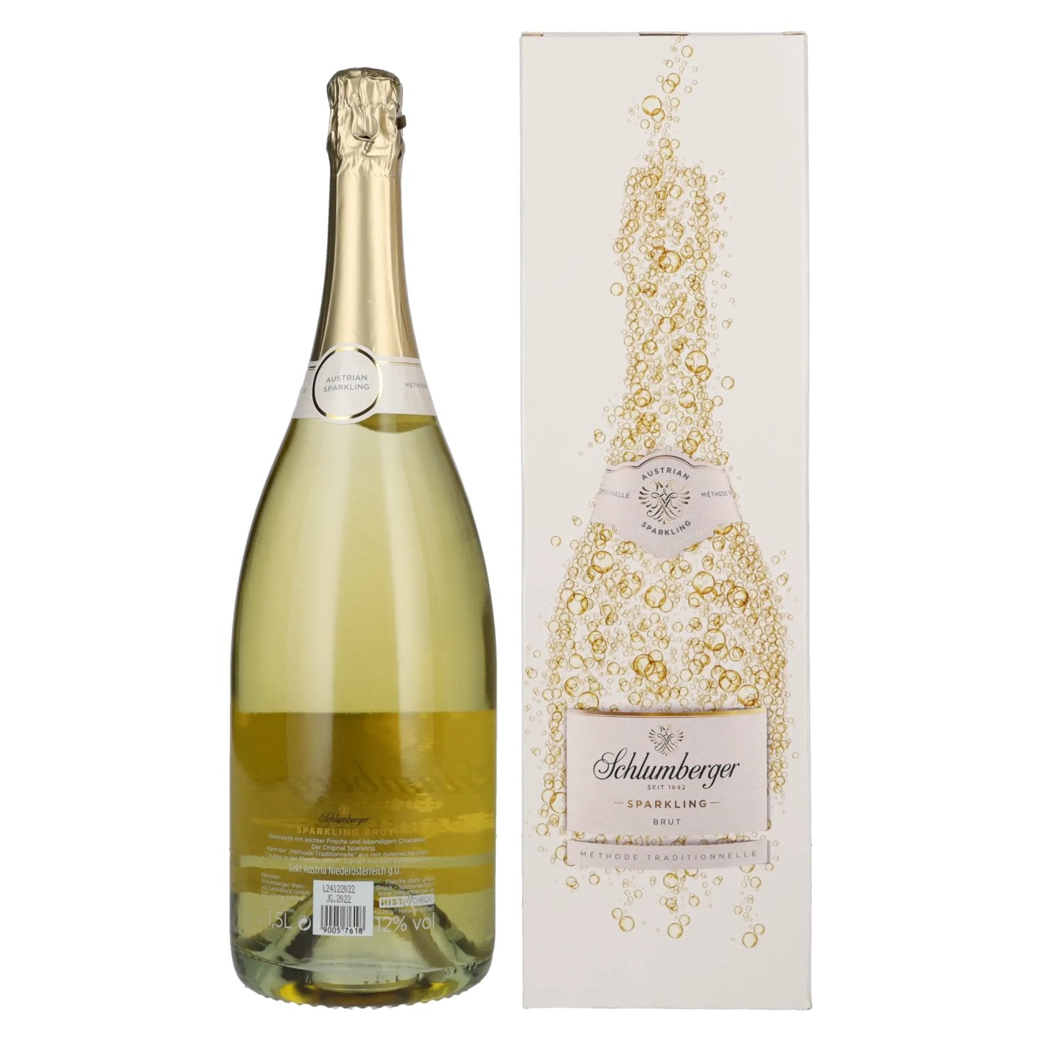 Schlumberger Sparkling Jahrgangssekt Brut 2022 12% Vol. 1,5l in Geschenkbox
