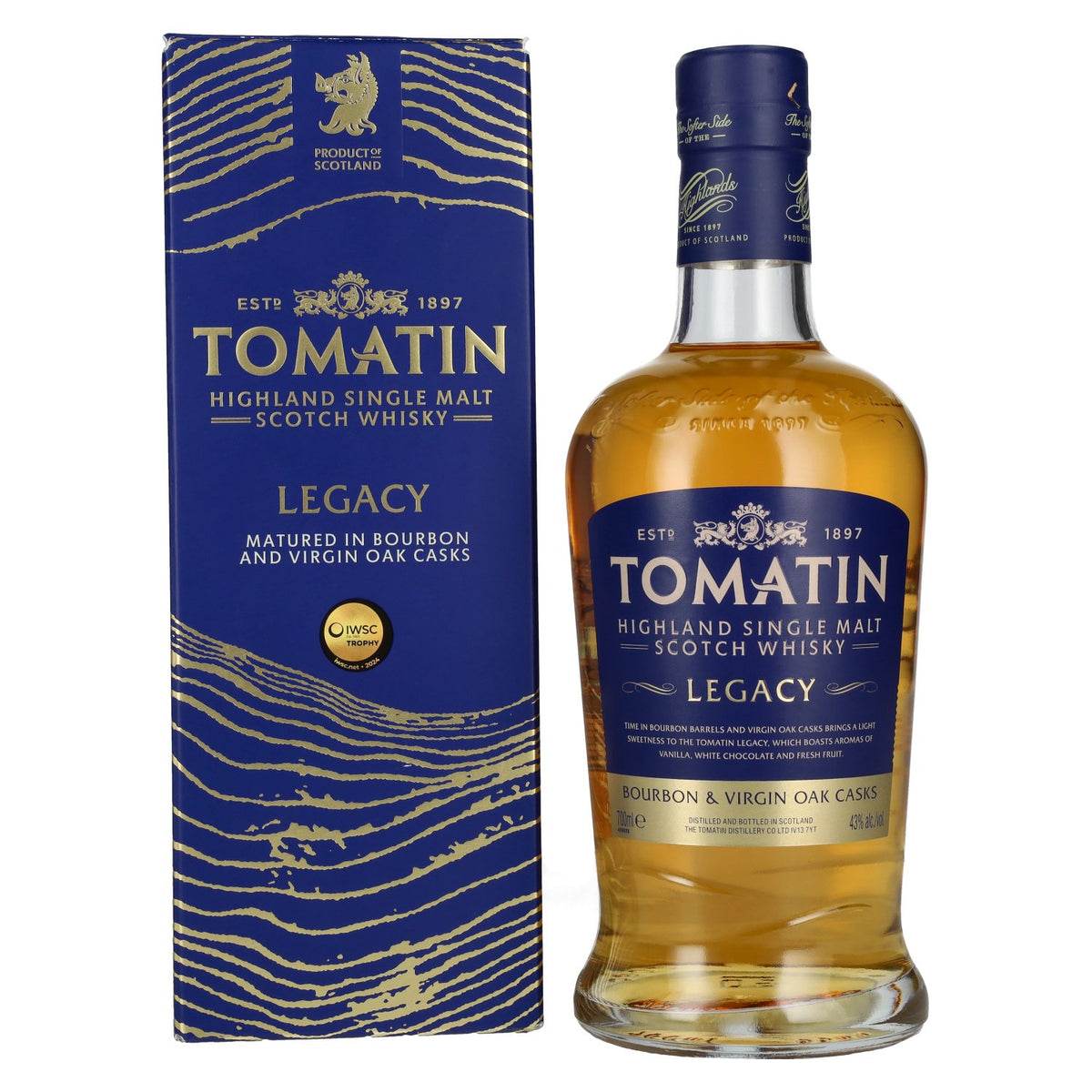 Tomatin Legacy Highland Single Malt Scotch Whisky 43% Vol. 0.7l in Gift Box