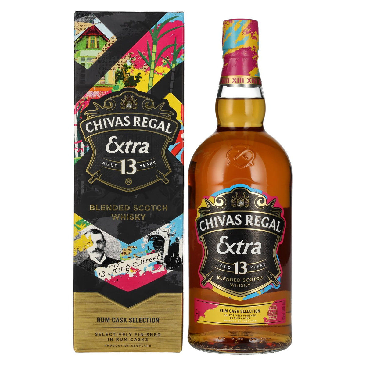 Chivas Regal EXTRA 13 Years Old RUM CASK Selection Blended Scotch Whisky 40% Vol. 1L in gift box