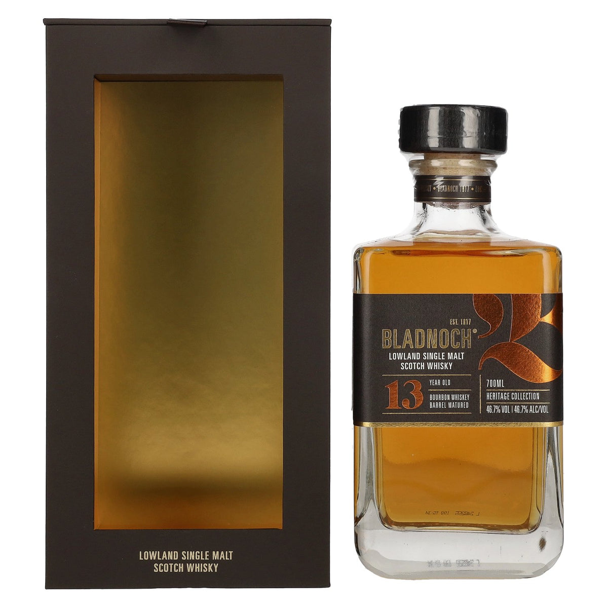 Bladnoch 13 Years Old Lowland Single Malt Bourbon Cask 46,7% Vol. 0,7l in Geschenkbox