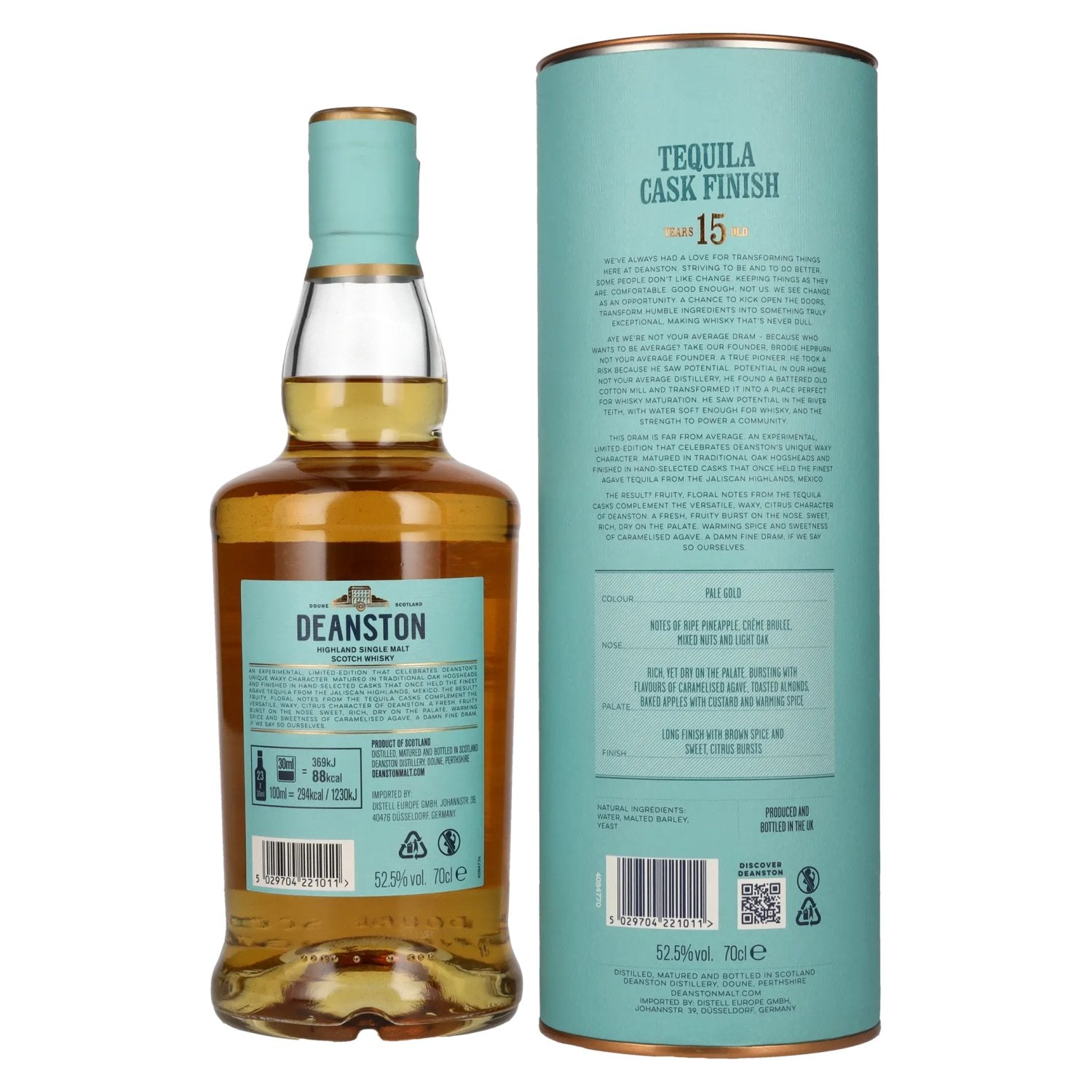 Deanston 15 Years Old Highland Single Malt Tequila Cask Finish 52.5% Vol. 0.7L in Gift Box