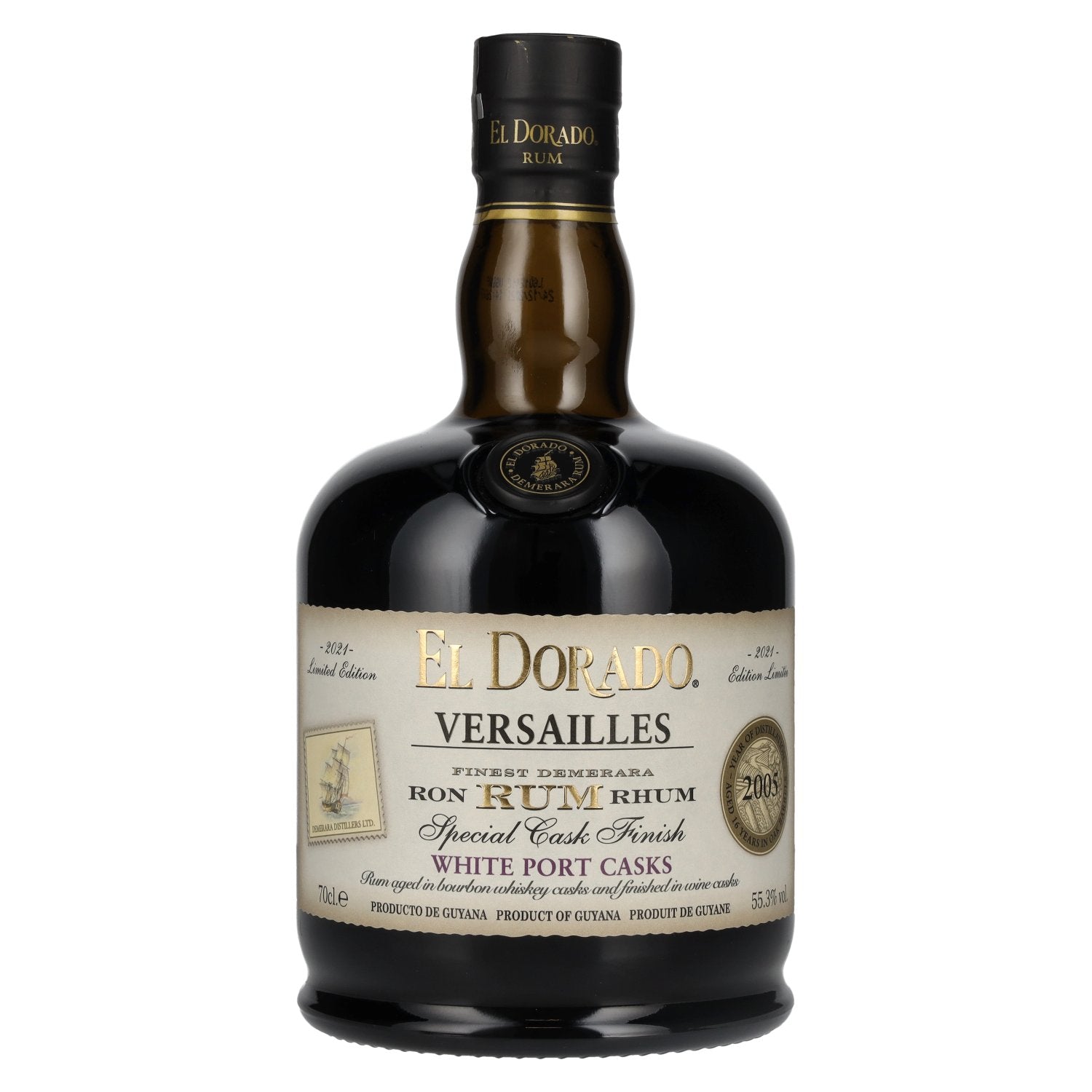 El Dorado Rum VERSAILLES Special White Port Casks 2005 55.3% Vol. 0.7l