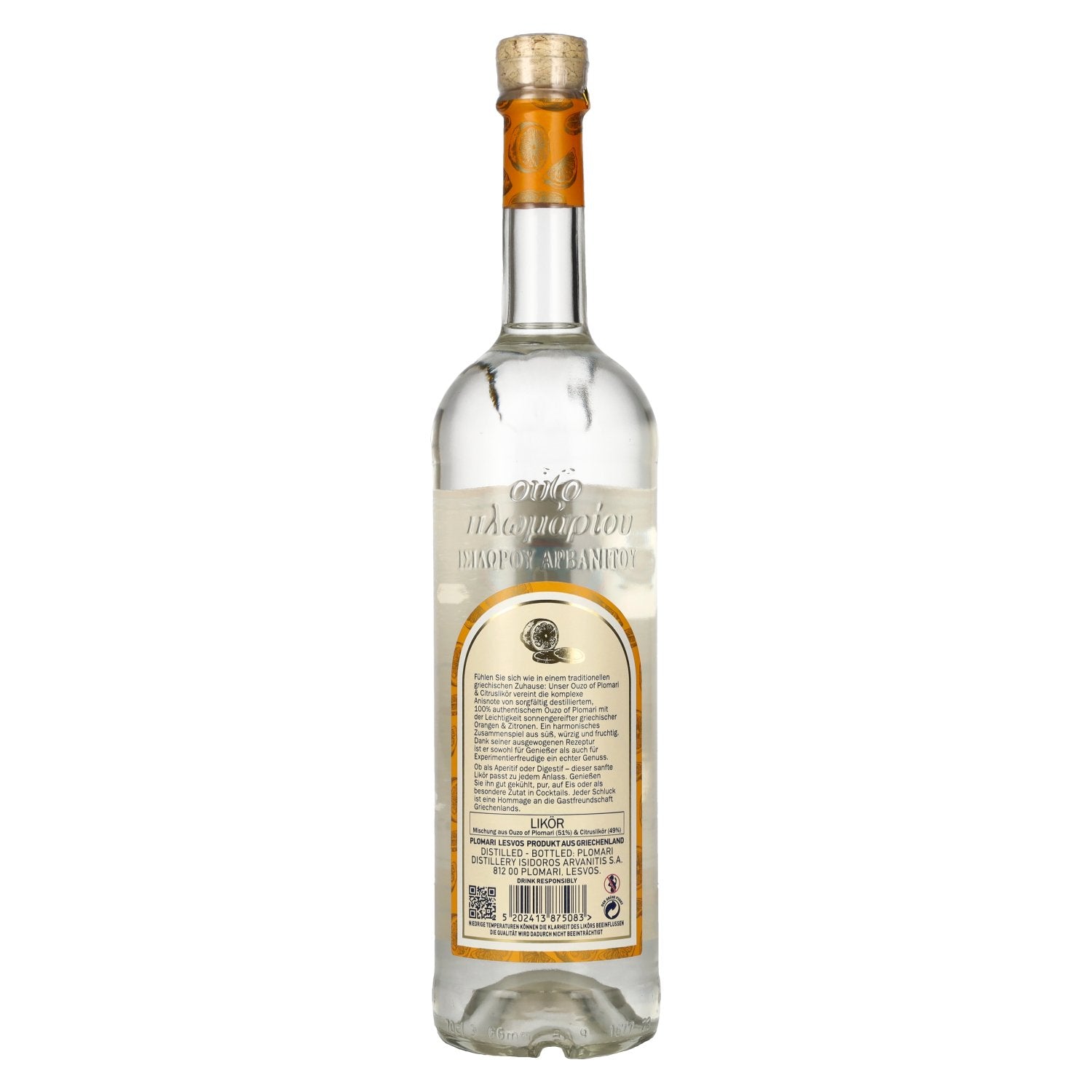 Ouzo Plomari Citruslikör 34% Vol. 0,7l