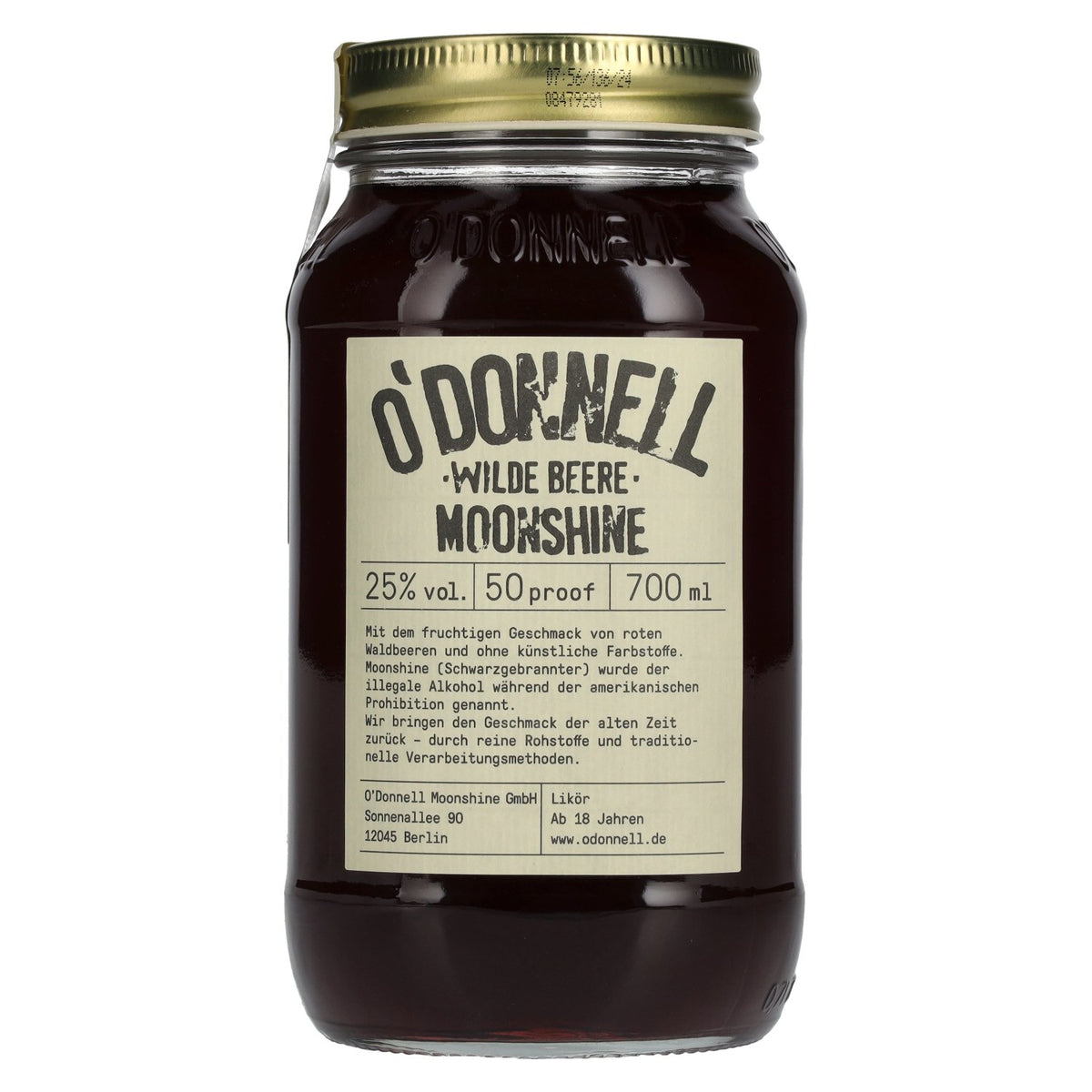 O'Donnell Moonshine WILD BERRY Liqueur 25% vol. 0.7 l