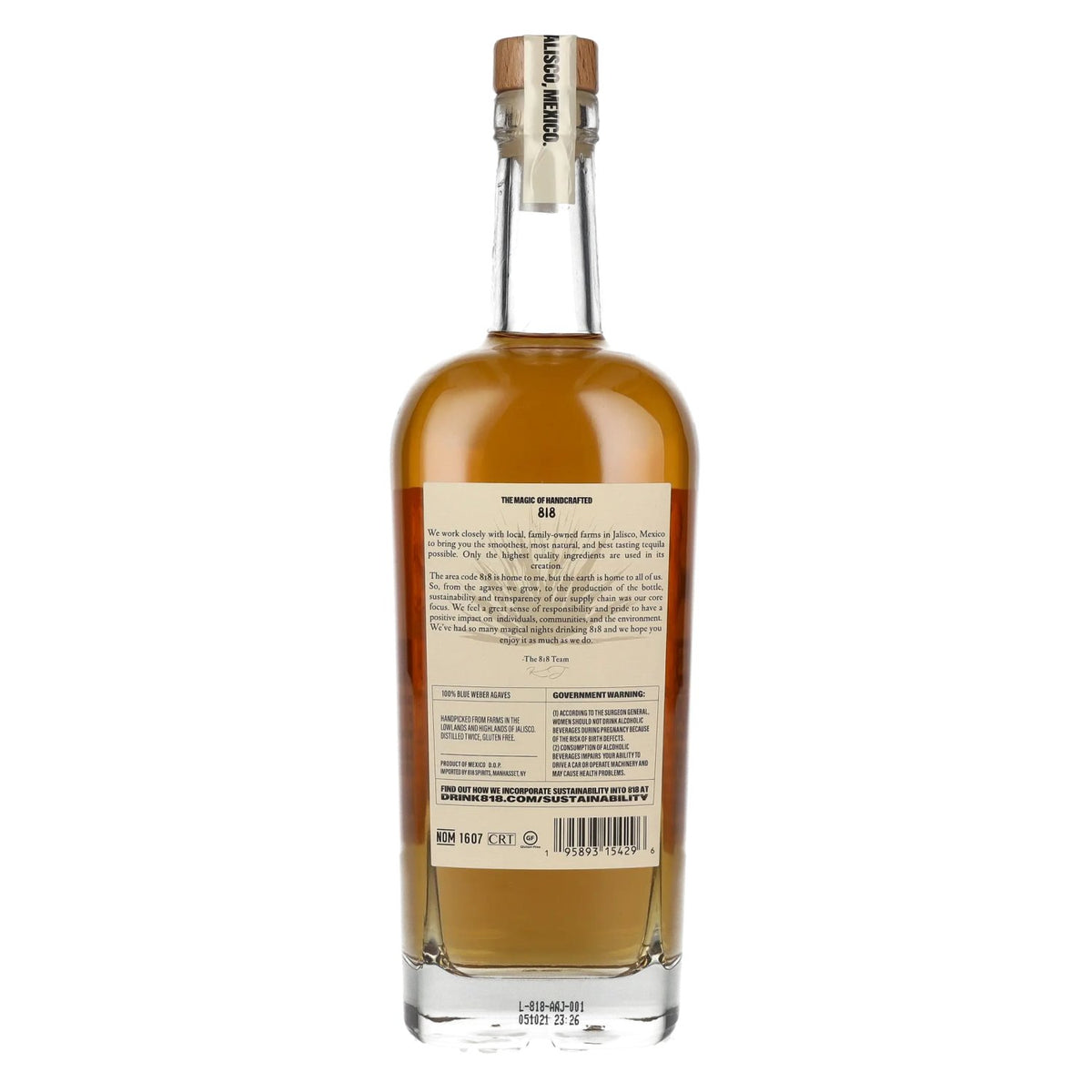 818 Tequila Añejo 100% Agave Azul by Kendall Jenner 40% ABV 0.7l
