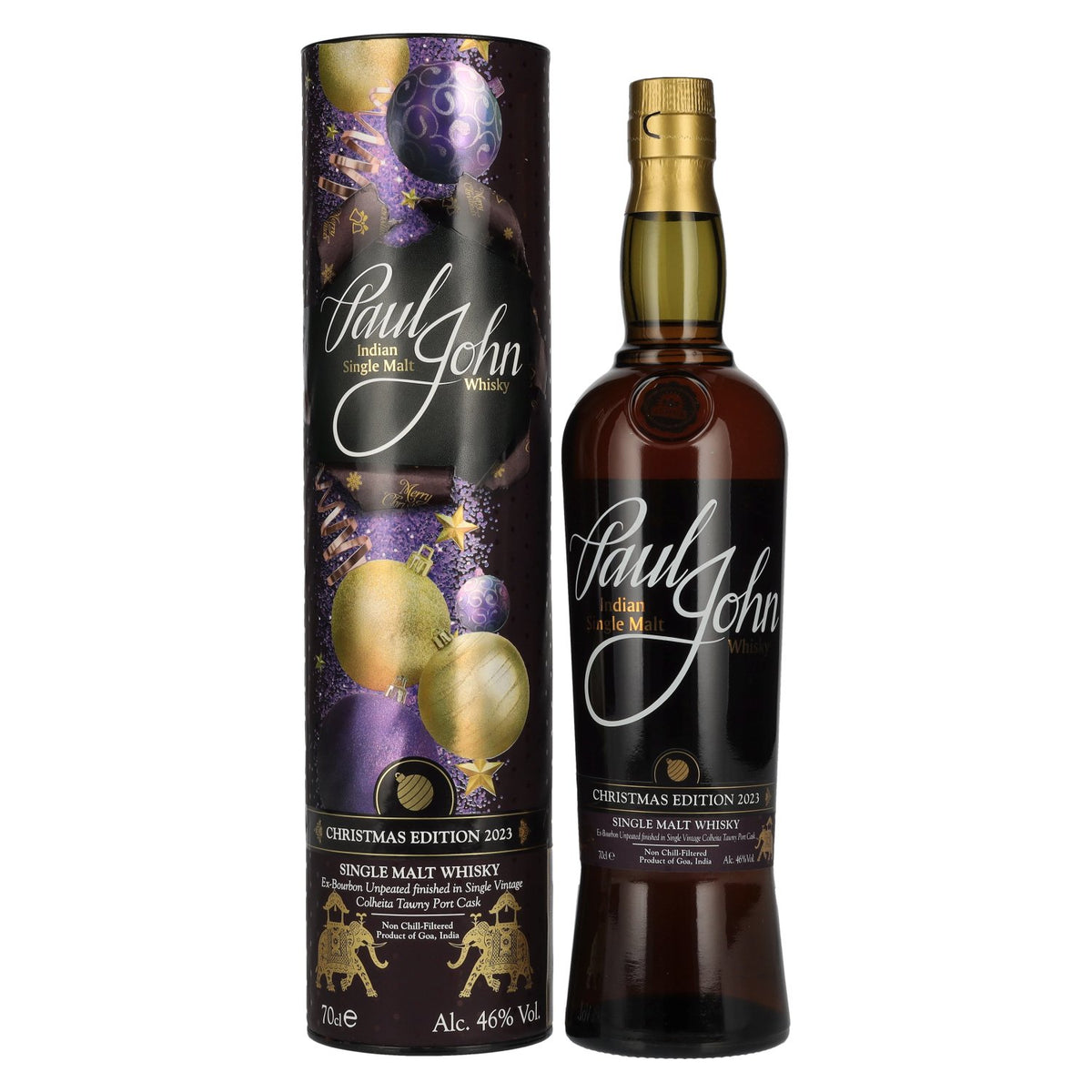 Paul John CHRISTMAS EDITION Indian Single Malt Whisky 2023 46% Vol. 0.7l in Gift Box