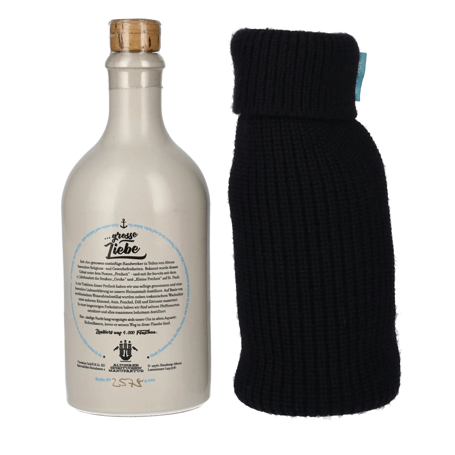 Gin Sul Kleine Freiheit Original Hamburg Gin 45% Vol. 0.5l with Second Skin Fabric Cover