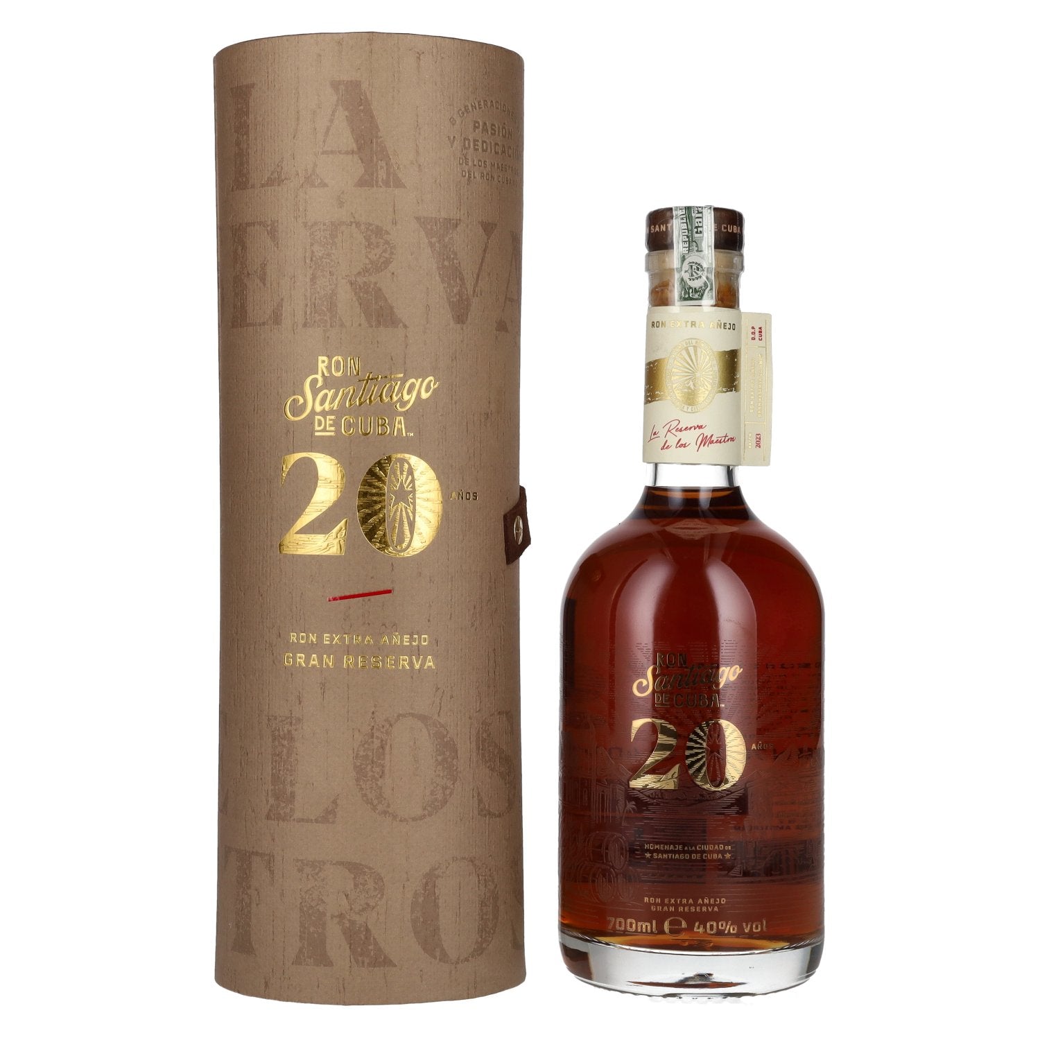 Ron Santiago de Cuba Extra Añejo 20 Years 40% Vol. 0.7l in Gift Box