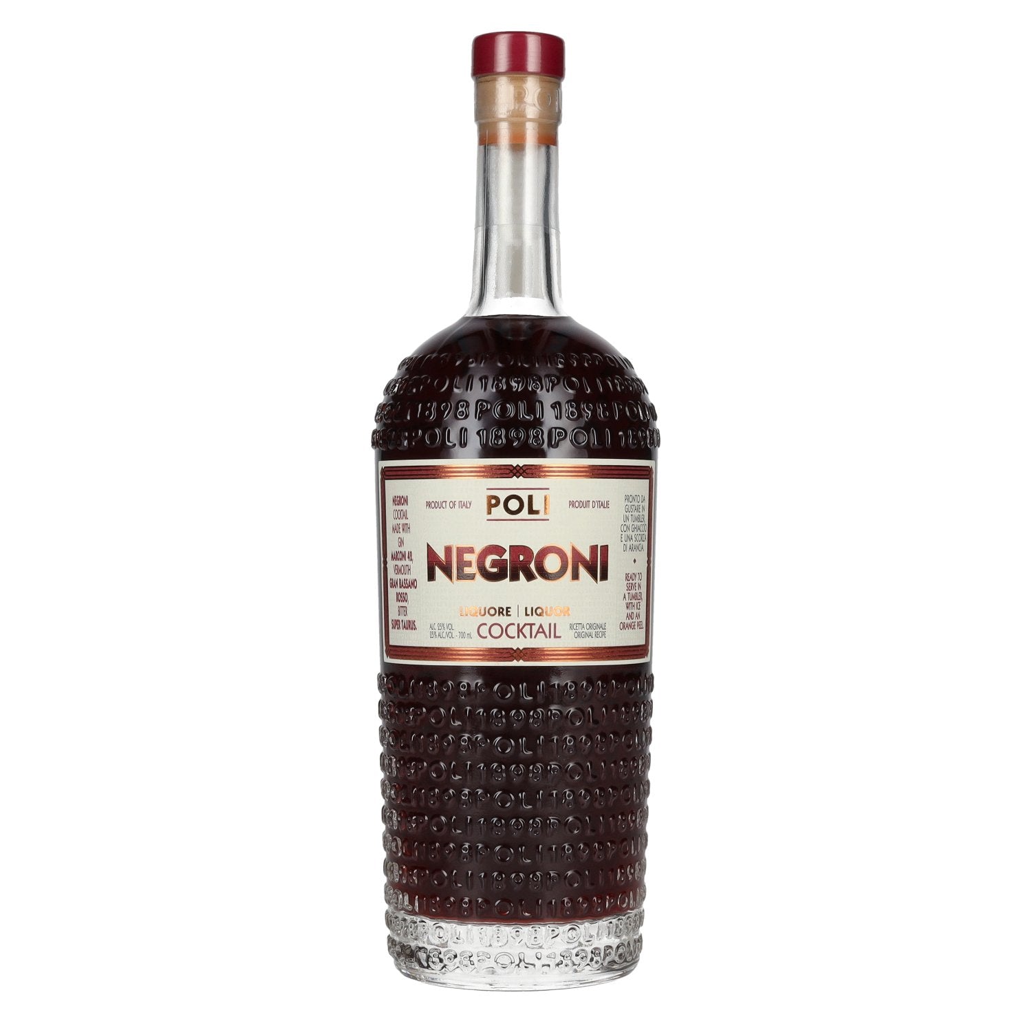 Poli Negroni Cocktail Liqueur 25% Vol. 0.7l