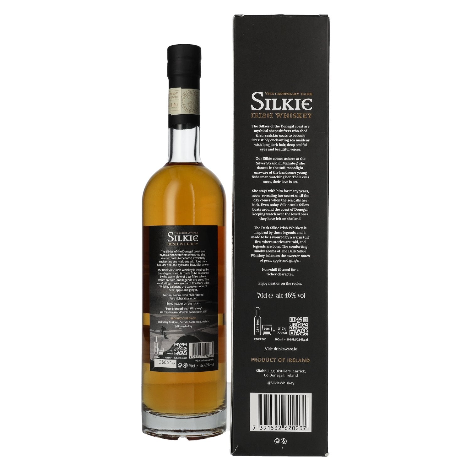 The Legendary DARK SILKIE Irish Whiskey 46% Vol. 0,7l in Geschenkbox