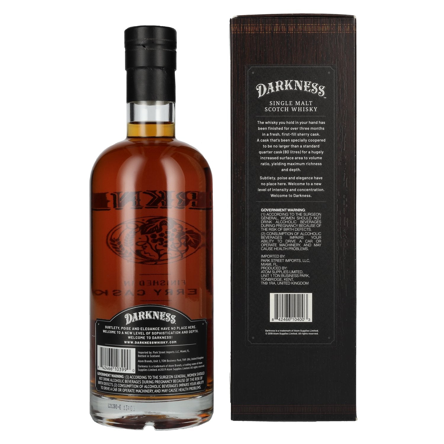Darkness! 8 Years Old Single Malt Scotch Whisky SHERRY CASKS 47,8% Vol. 0,7l in Geschenkbox