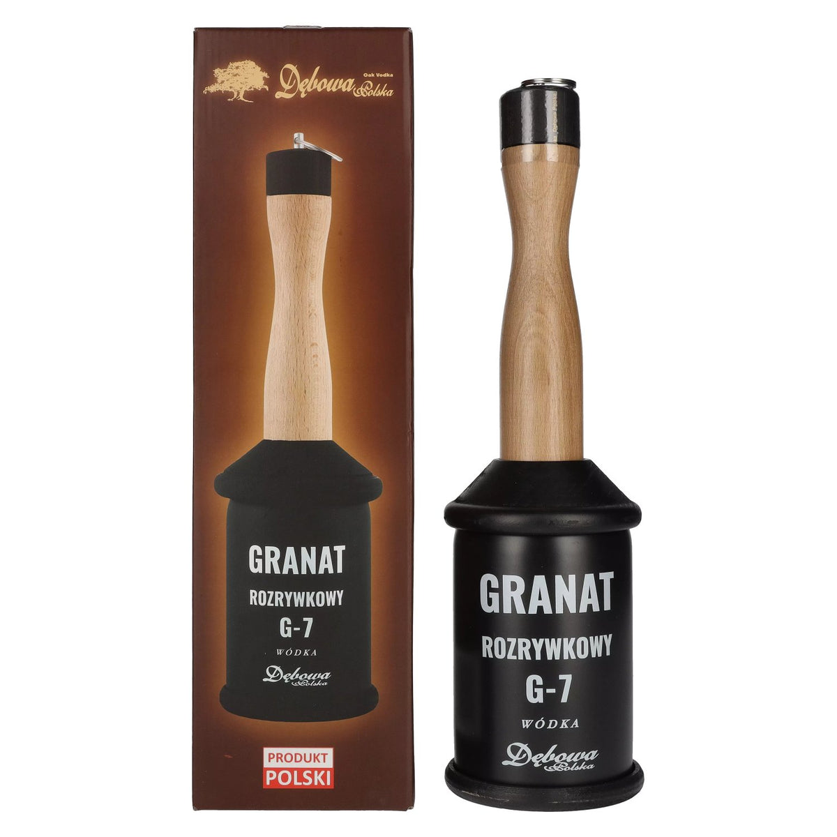 Debowa Vodka Recreational G-7 Grenade 40% Vol. 0.7l in gift box