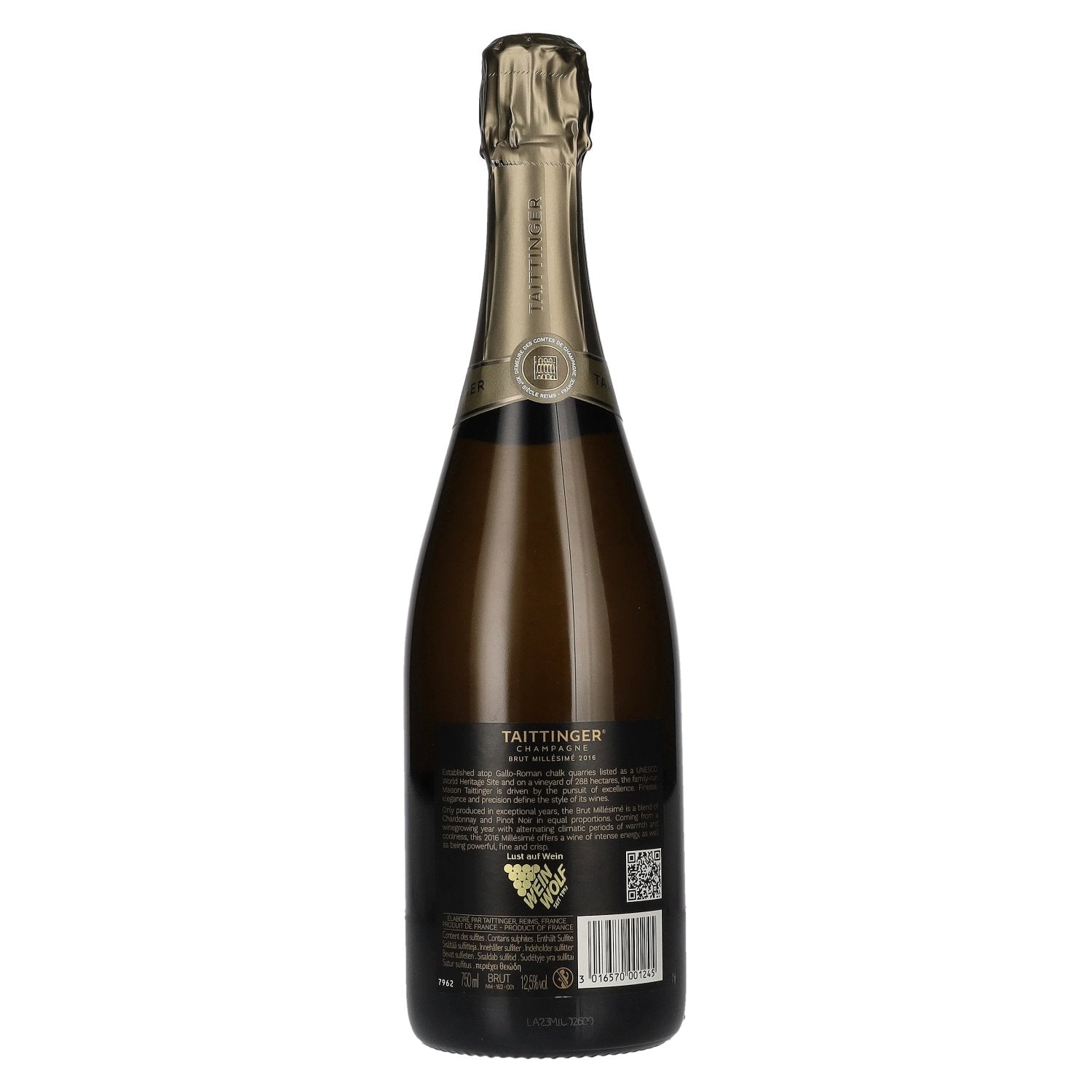 Taittinger Champagne Millésimé Brut 2016 12,5% Vol. 0,75l in Geschenkbox